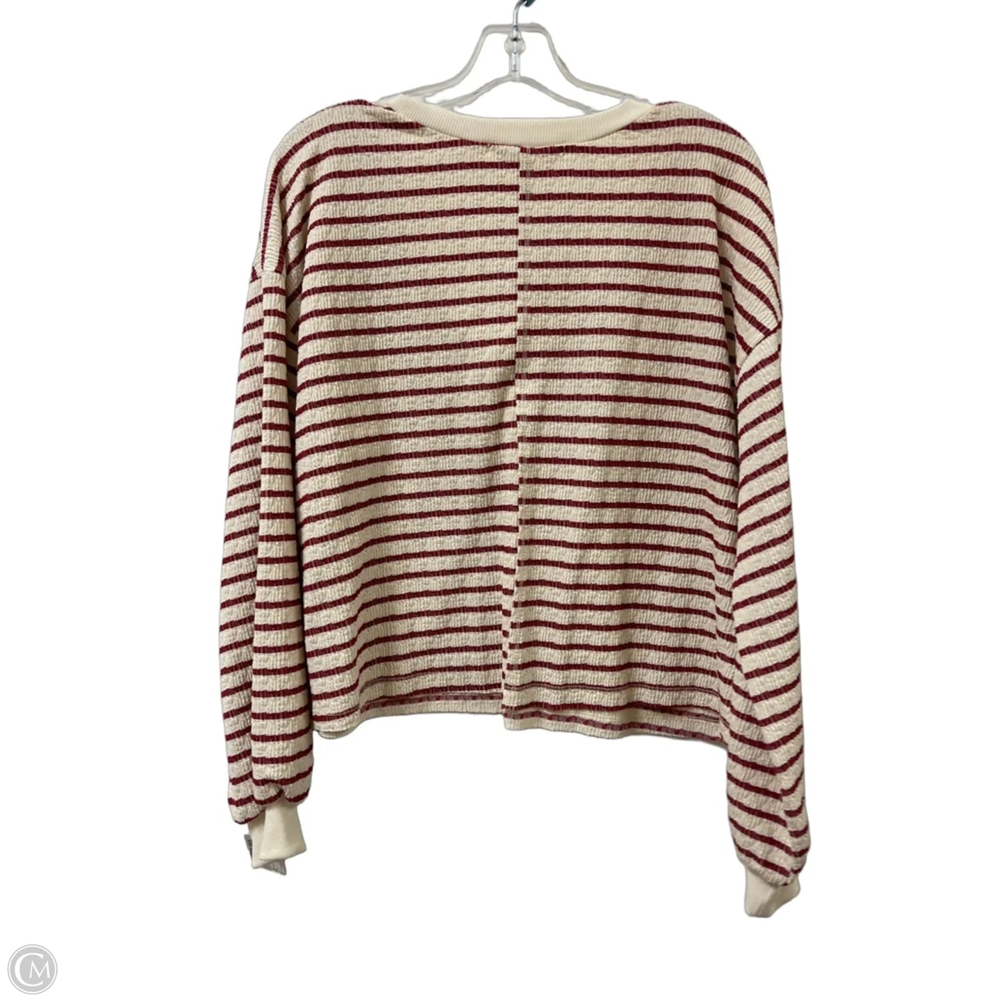 Top Long Sleeve By Altard State In Cream & Red, Size: L