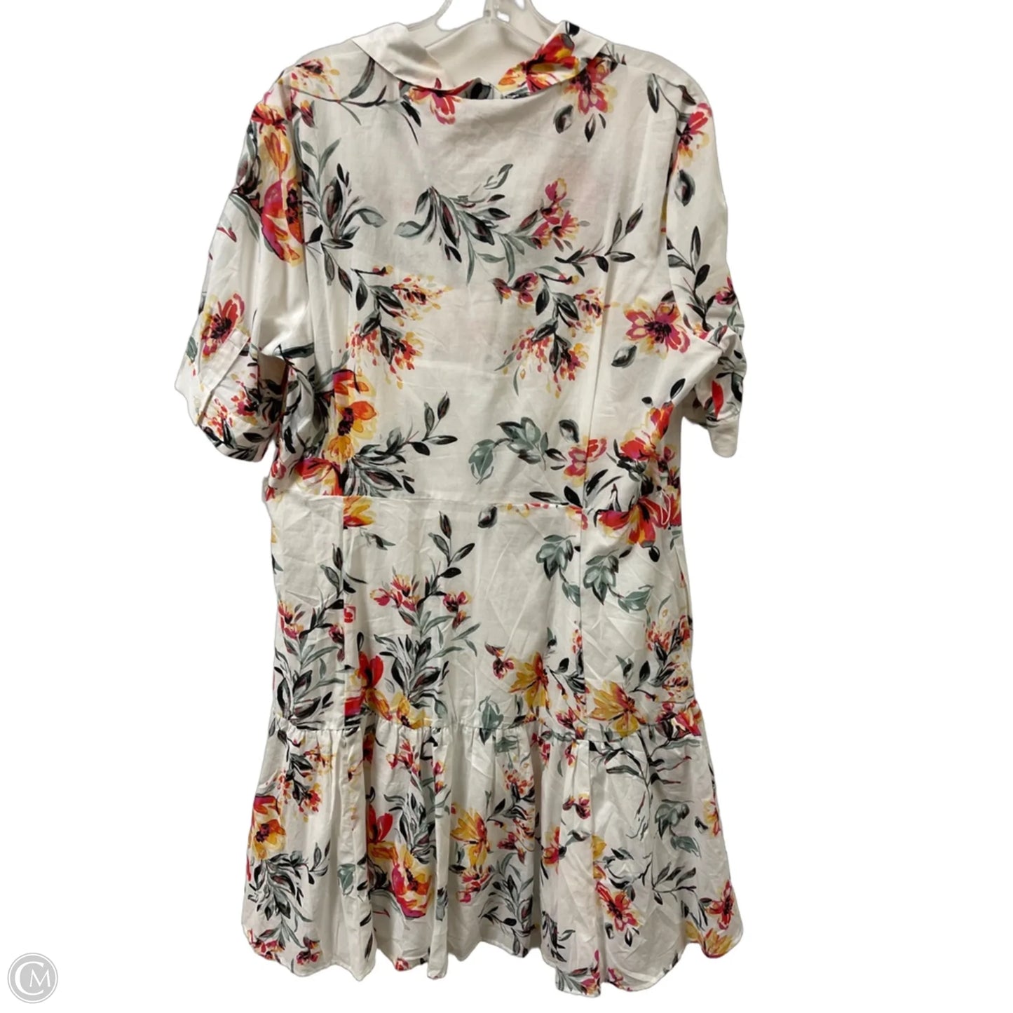 Dress Casual Short By Calvin Klein In Floral Print, Size: Xl
