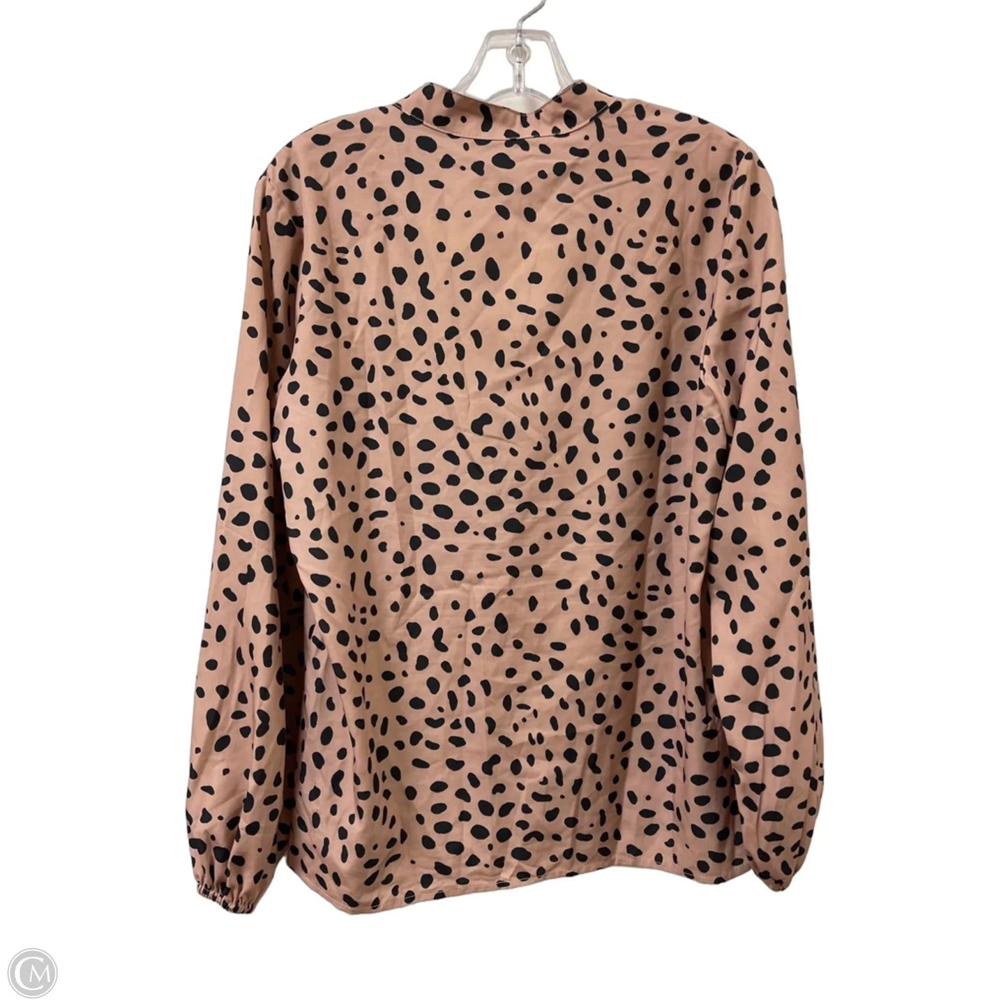 Blouse Long Sleeve By Clothes Mentor In Black & Brown, Size: M