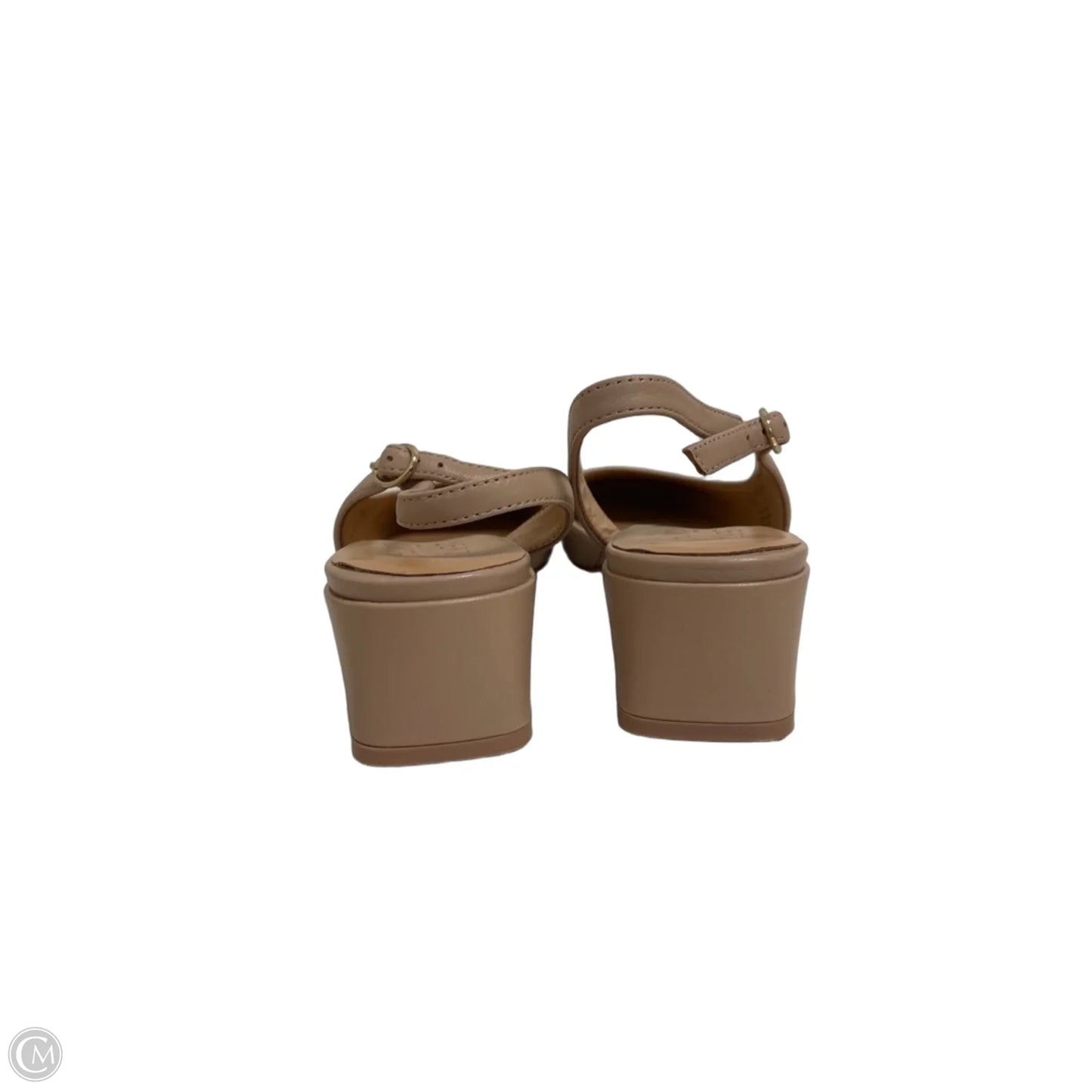 Sandals Heels Block By Naturalizer In Cream, Size: 7.5