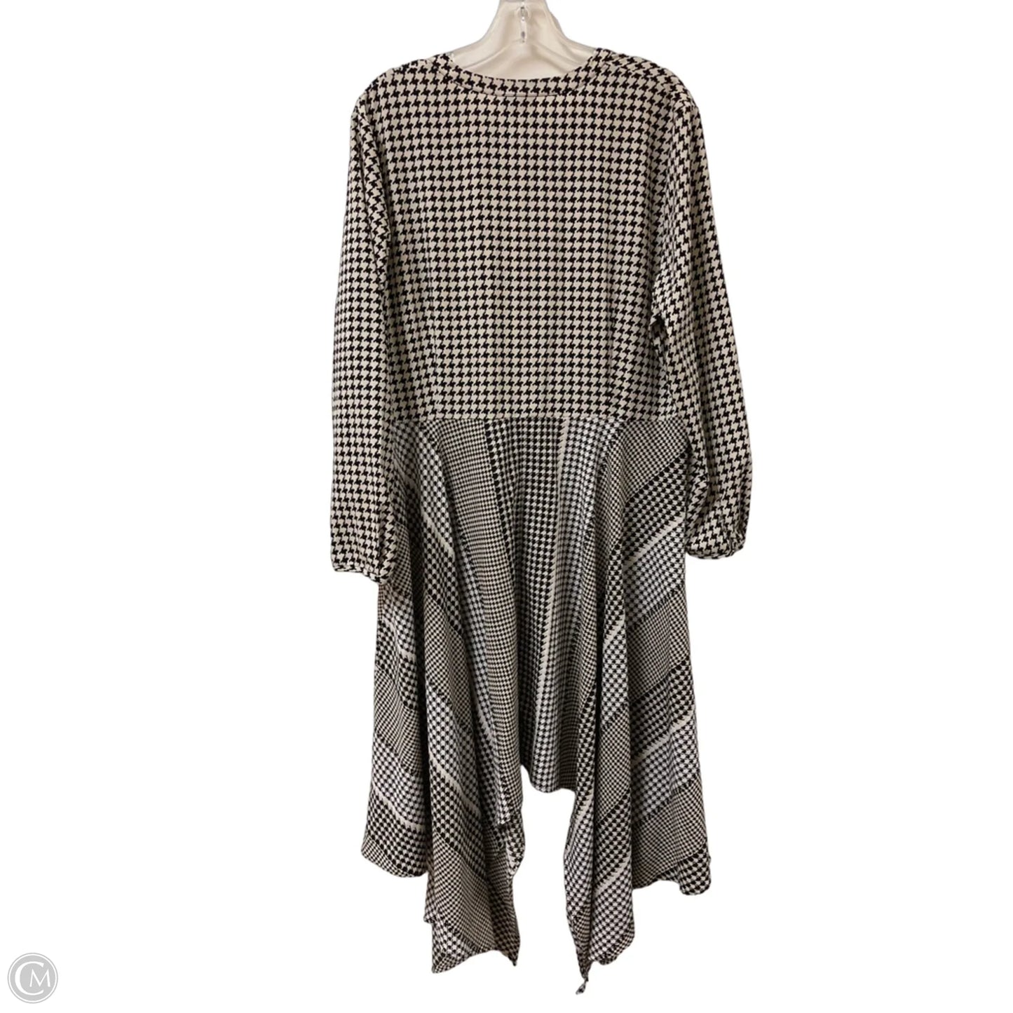 Dress Casual Maxi By Who What Wear In Black & Cream, Size: 1x