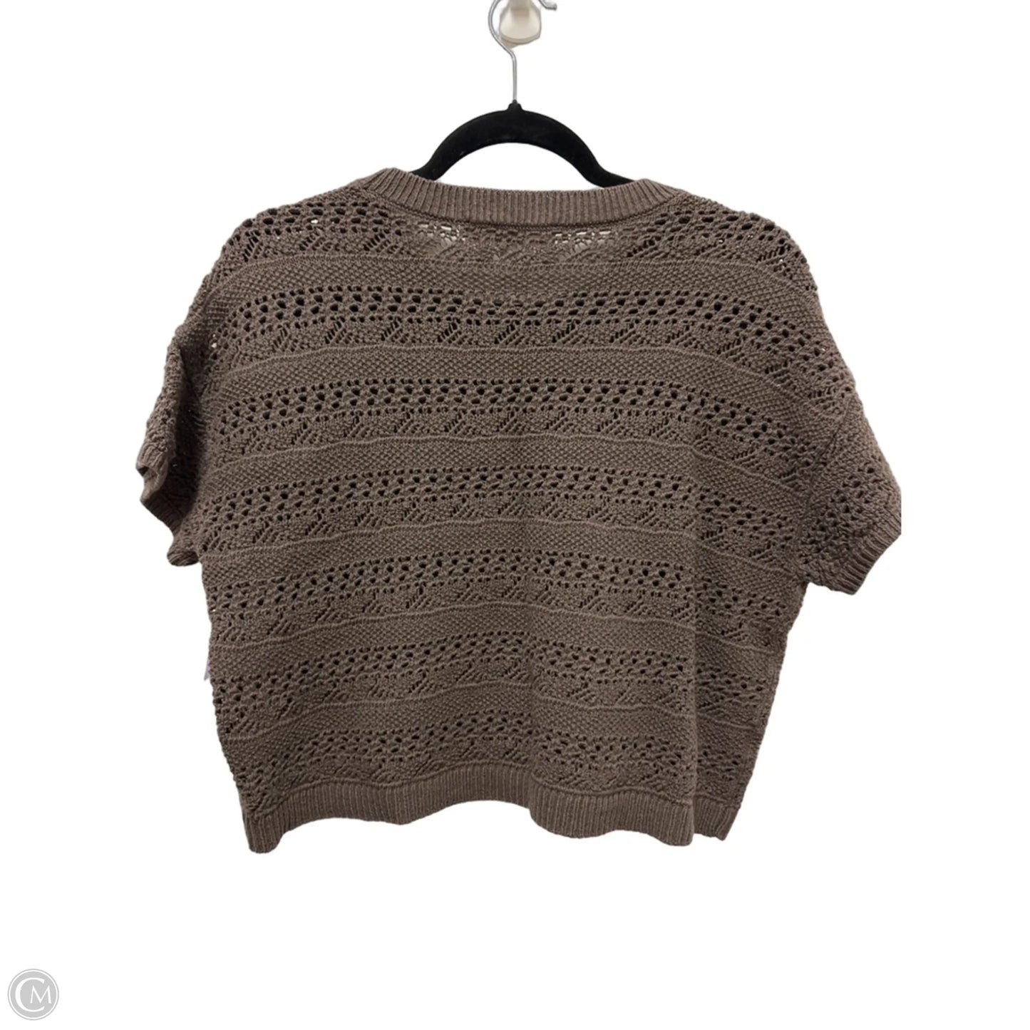 Sweater Short Sleeve By Loft In Brown, Size: S