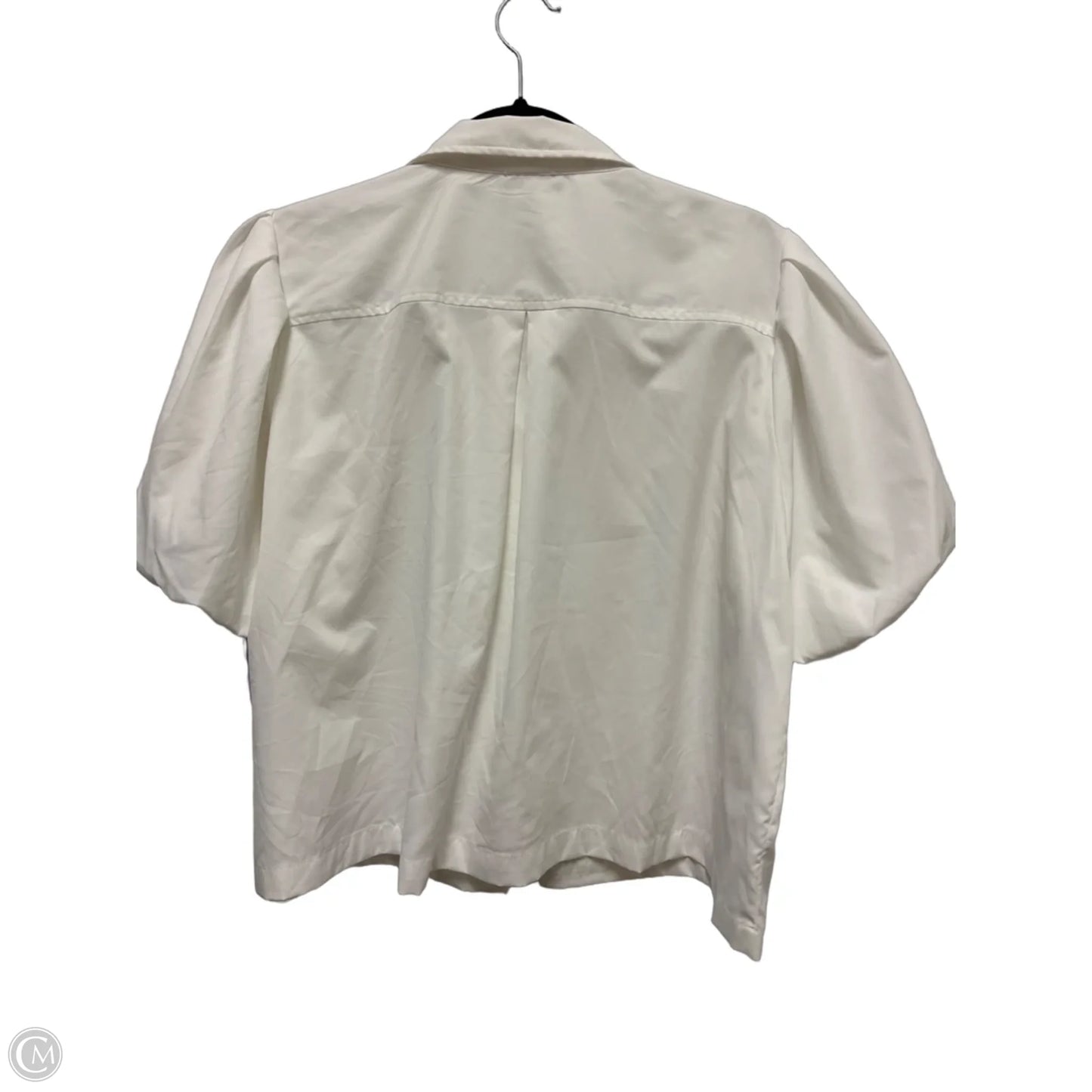 Blouse Short Sleeve By Modern Works In White, Size: Xl