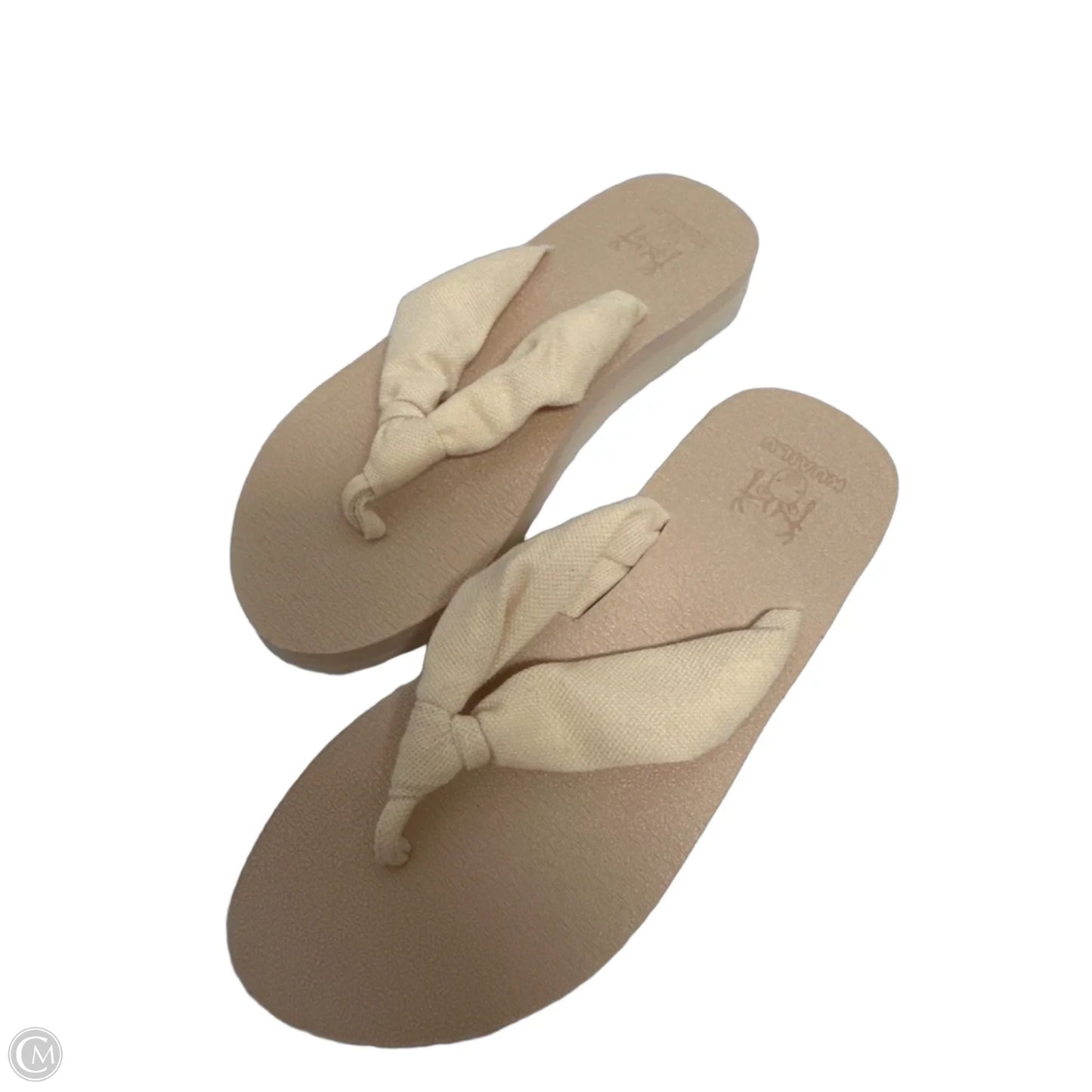 Sandals Flip Flops By Clothes Mentor In Cream, Size: 6