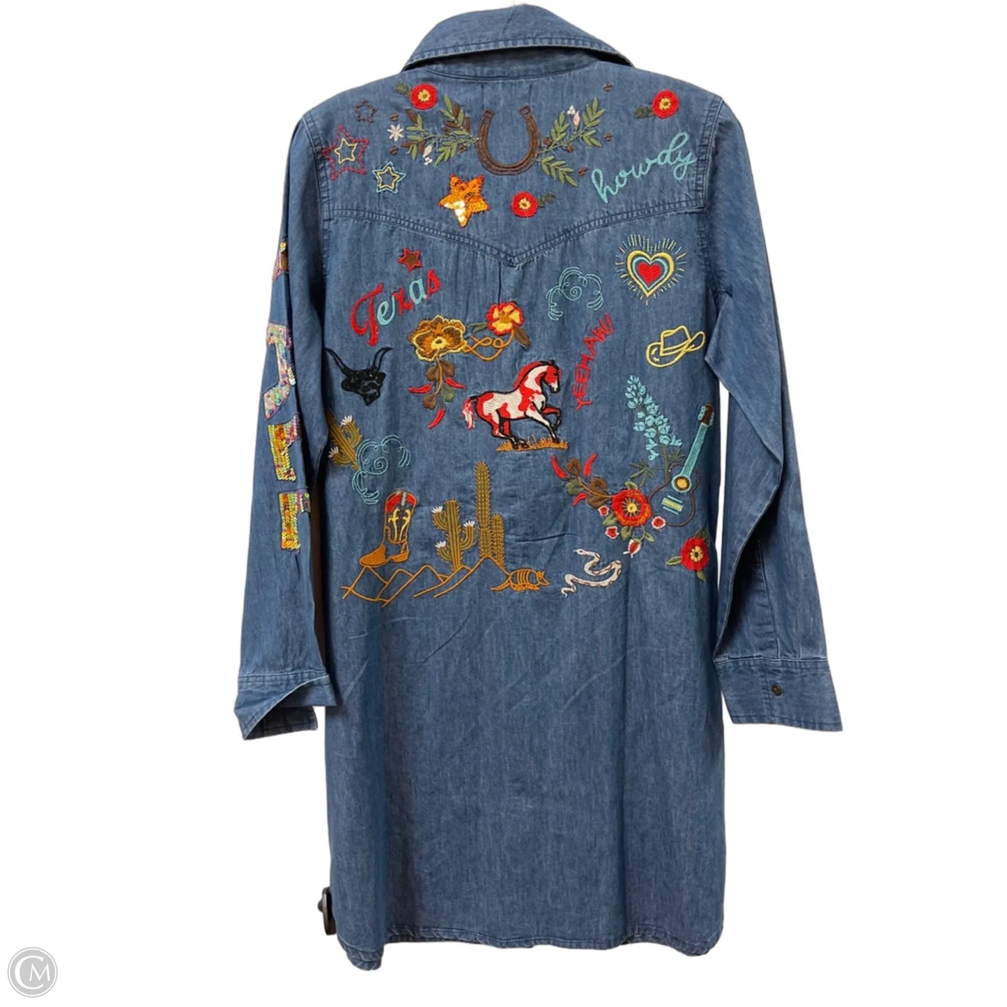 Dress Casual Short By Clothes Mentor In Blue Denim, Size: S