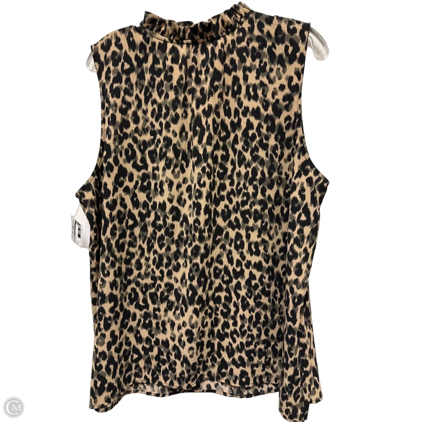 Top Sleeveless By Halogen In Animal Print, Size: 2x