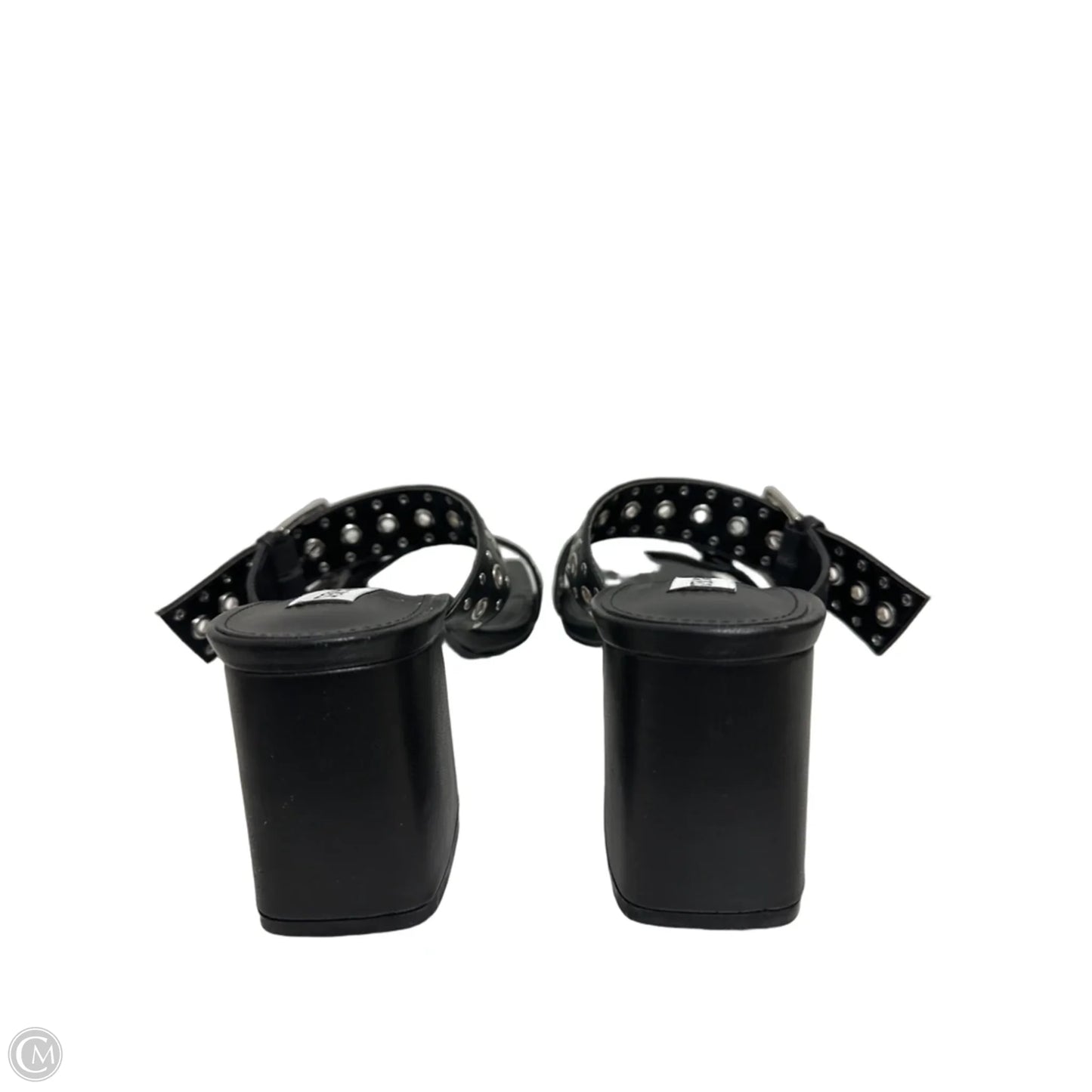 Sandals Heels Block By Steve Madden In Black, Size: 10