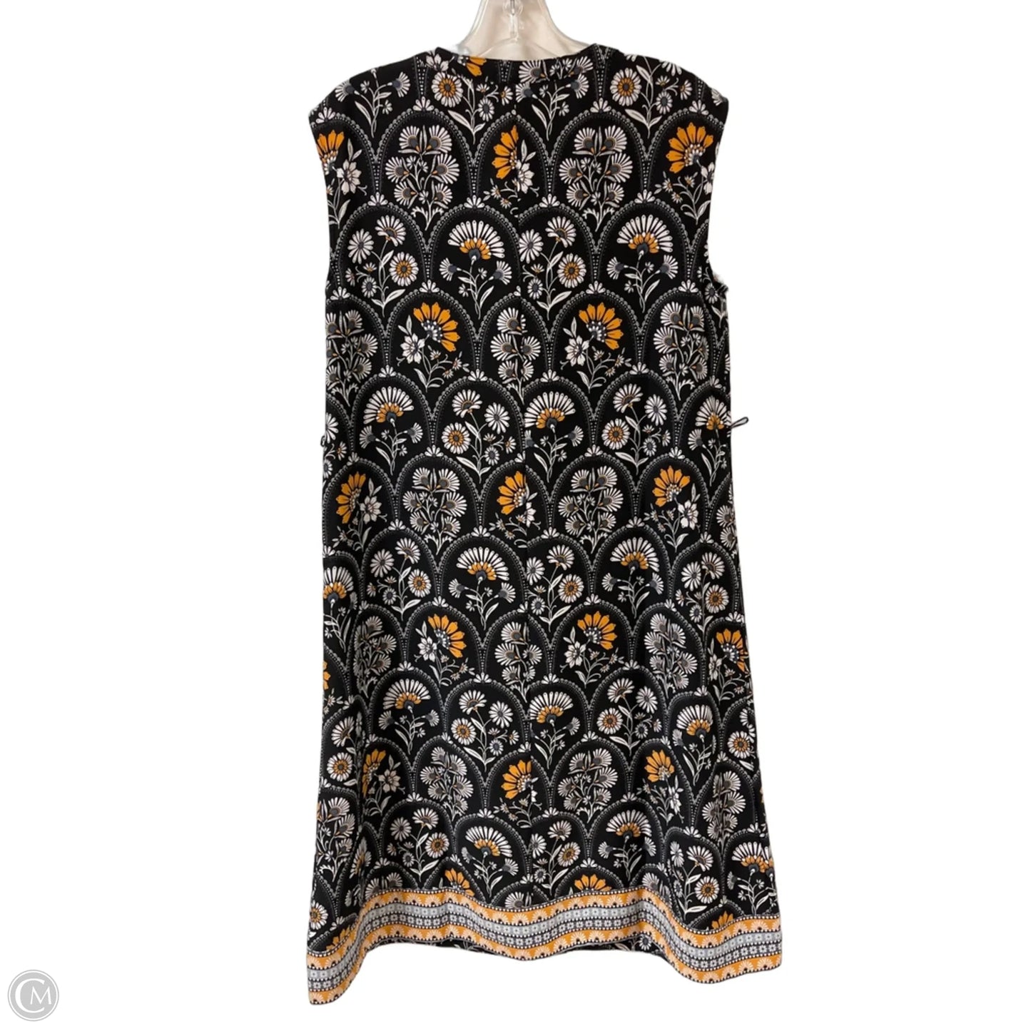 Dress Casual Midi By Loft In Black & Yellow, Size: Sp