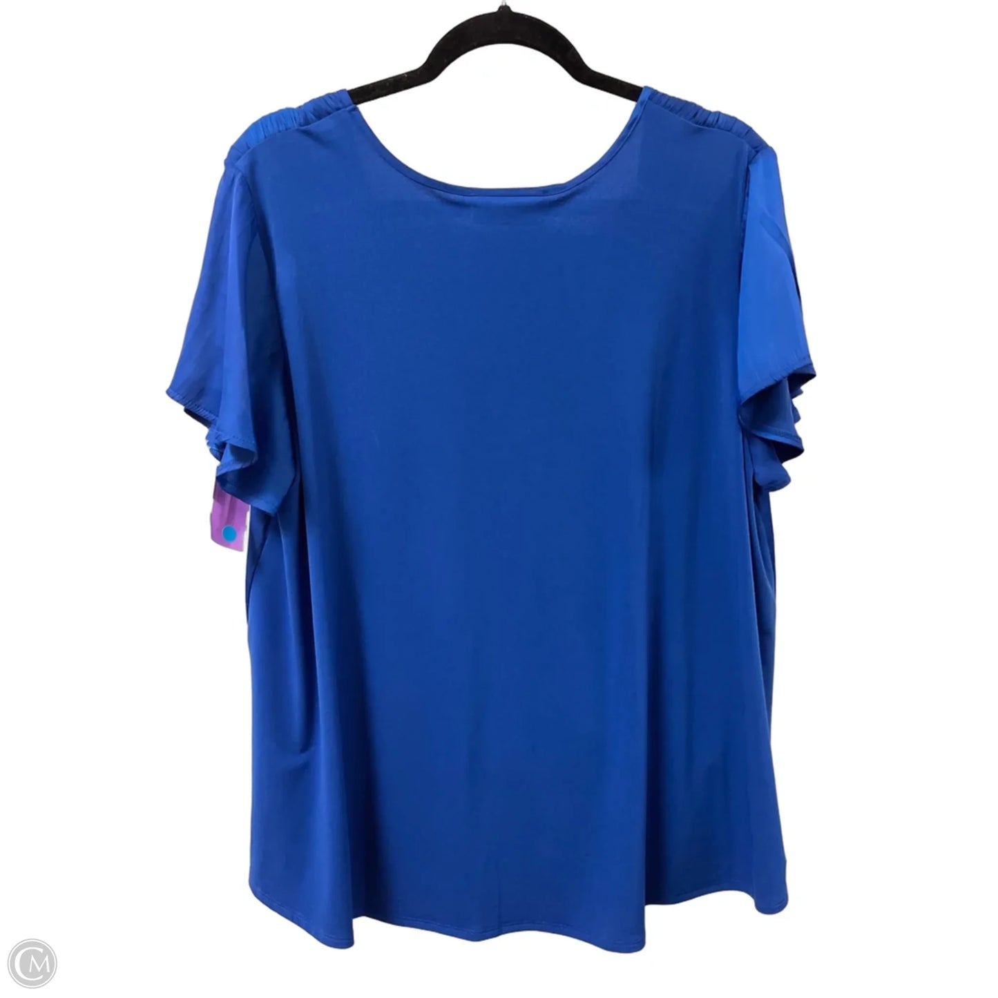 Top Short Sleeve By Lane Bryant In Blue, Size: Xl