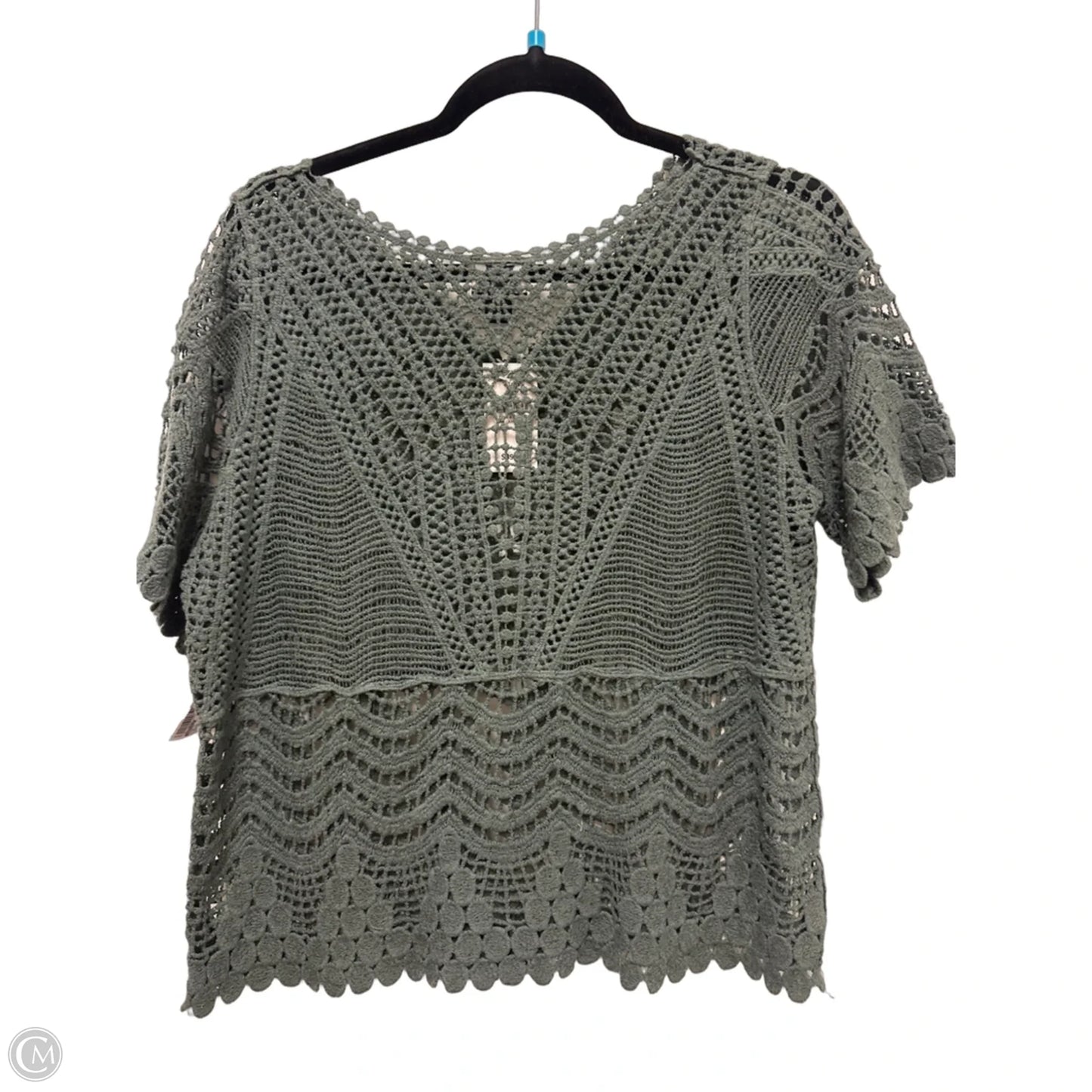 Top Short Sleeve By Daytrip In Green, Size: L