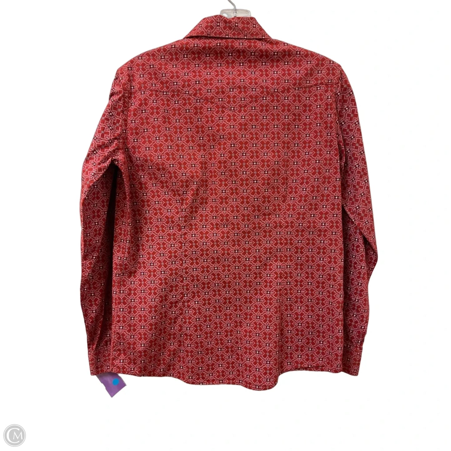 Blouse Long Sleeve By Clothes Mentor In Red, Size: S
