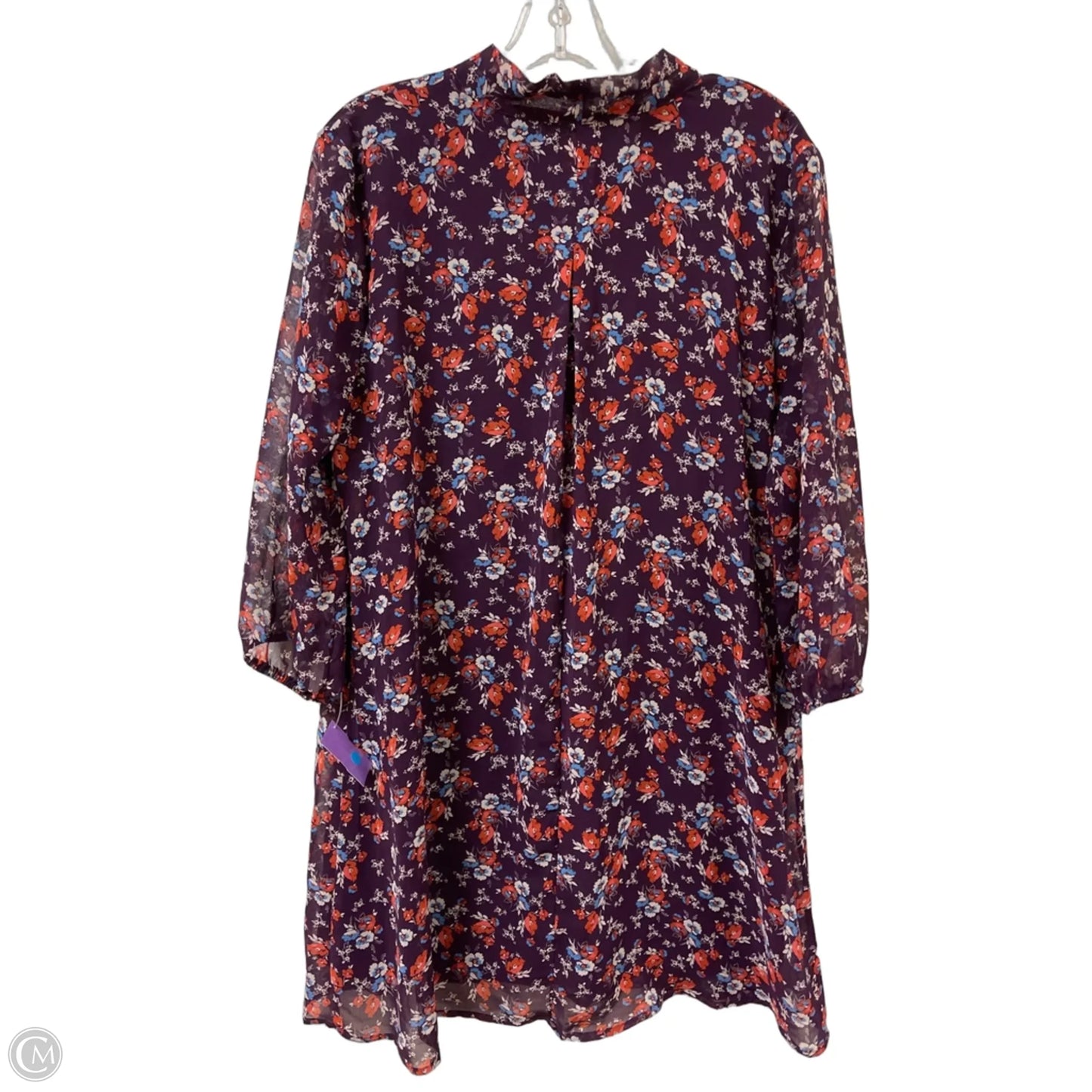 Dress Casual Short By Lily Rose In Purple & Red, Size: L