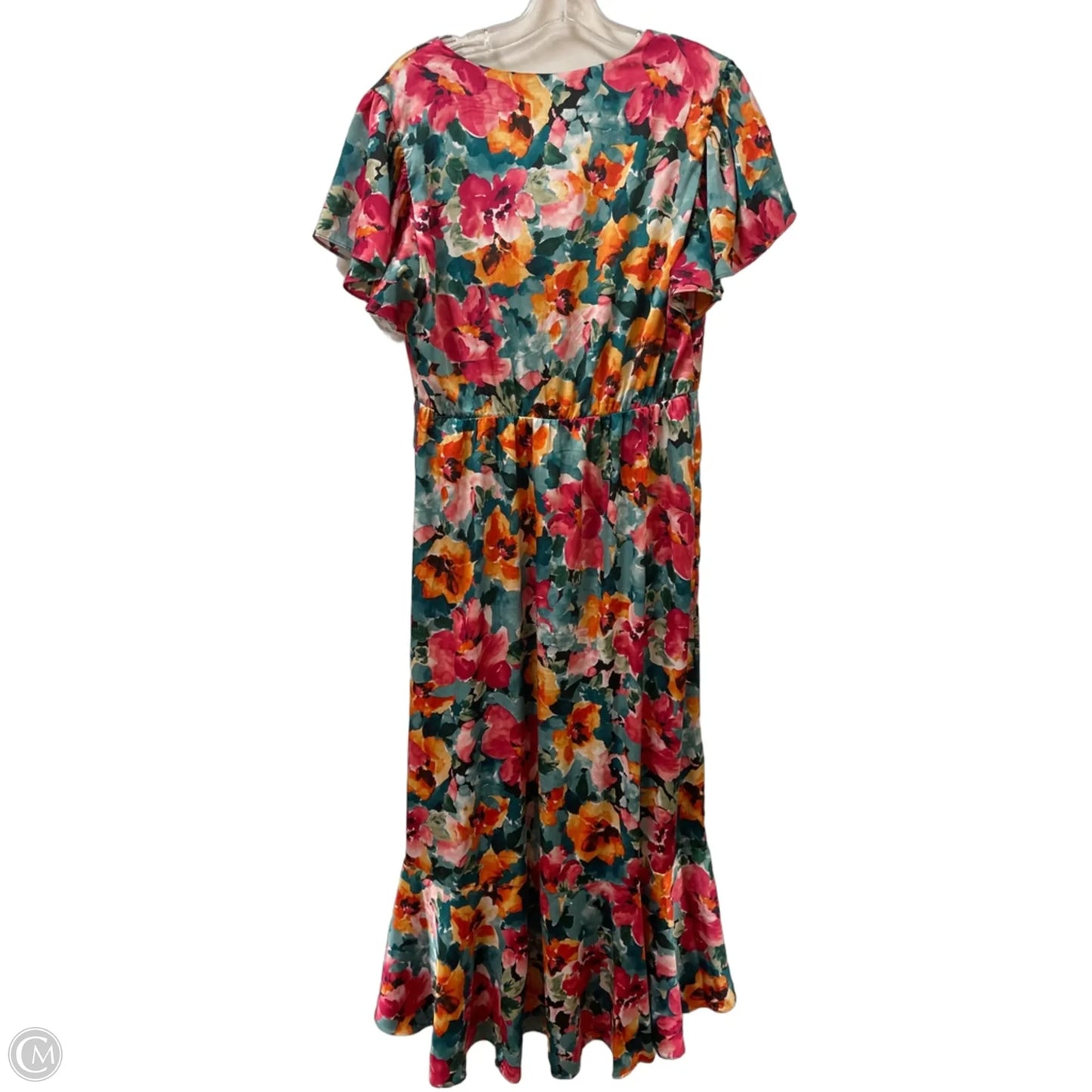 Dress Casual Maxi By Nicole By Nicole Miller In Floral Print, Size: L