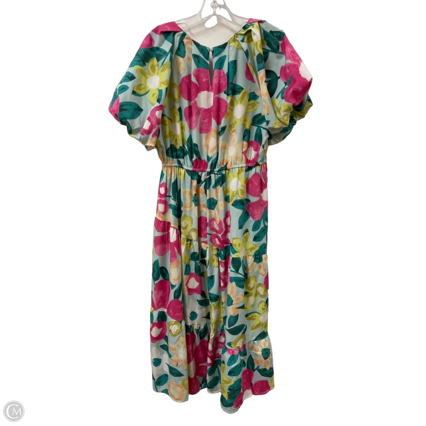 Dress Casual Maxi By Umgee In Green & Pink, Size: L