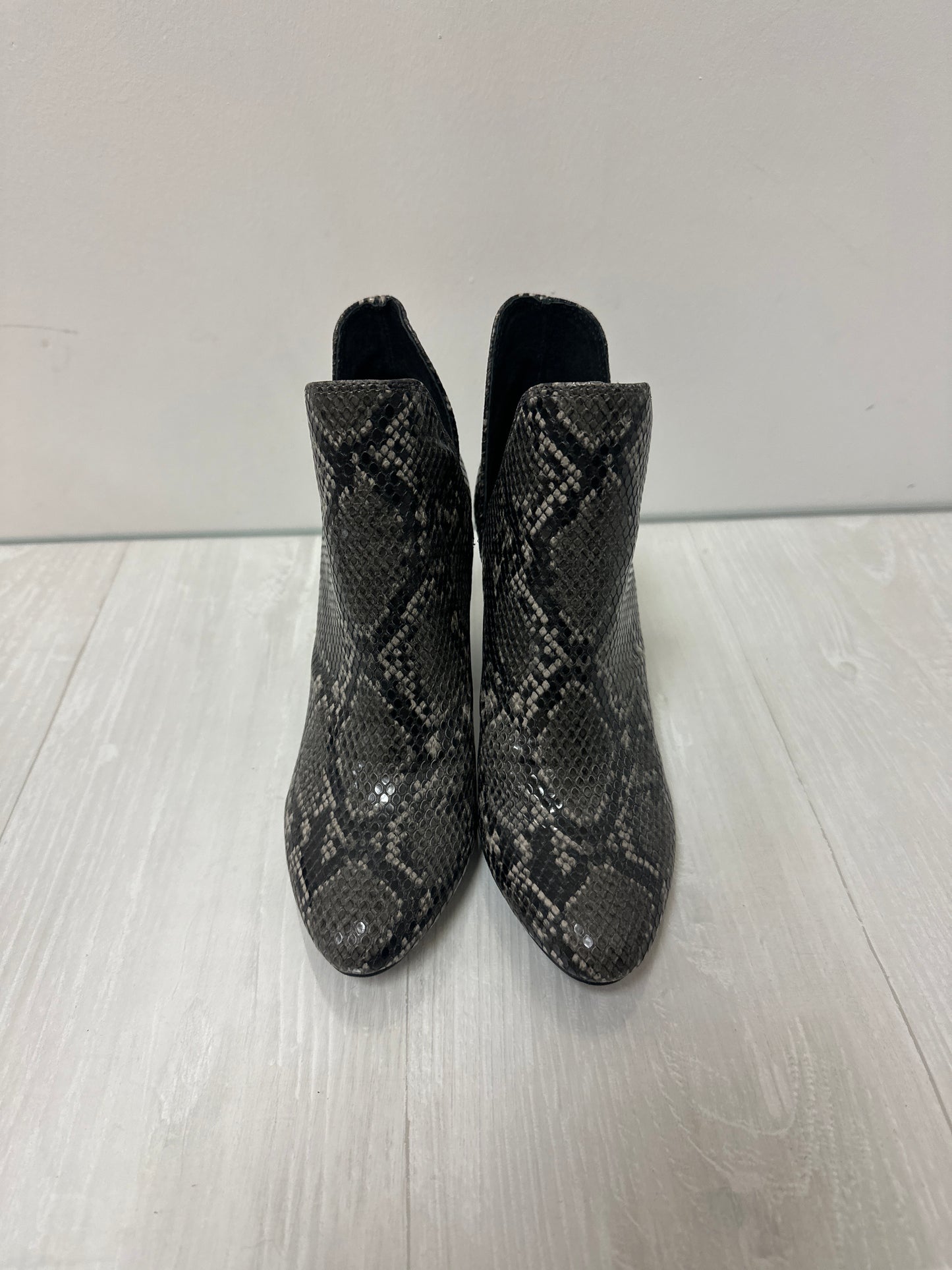 Boots Ankle Heels By Steve Madden In Snakeskin Print, Size: 6