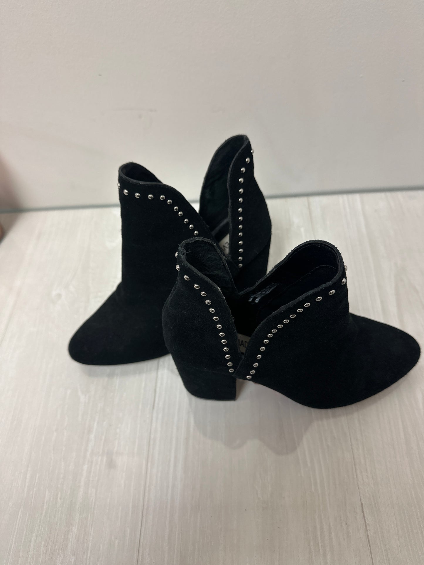 Boots Ankle Heels By Steve Madden In Black, Size: 6