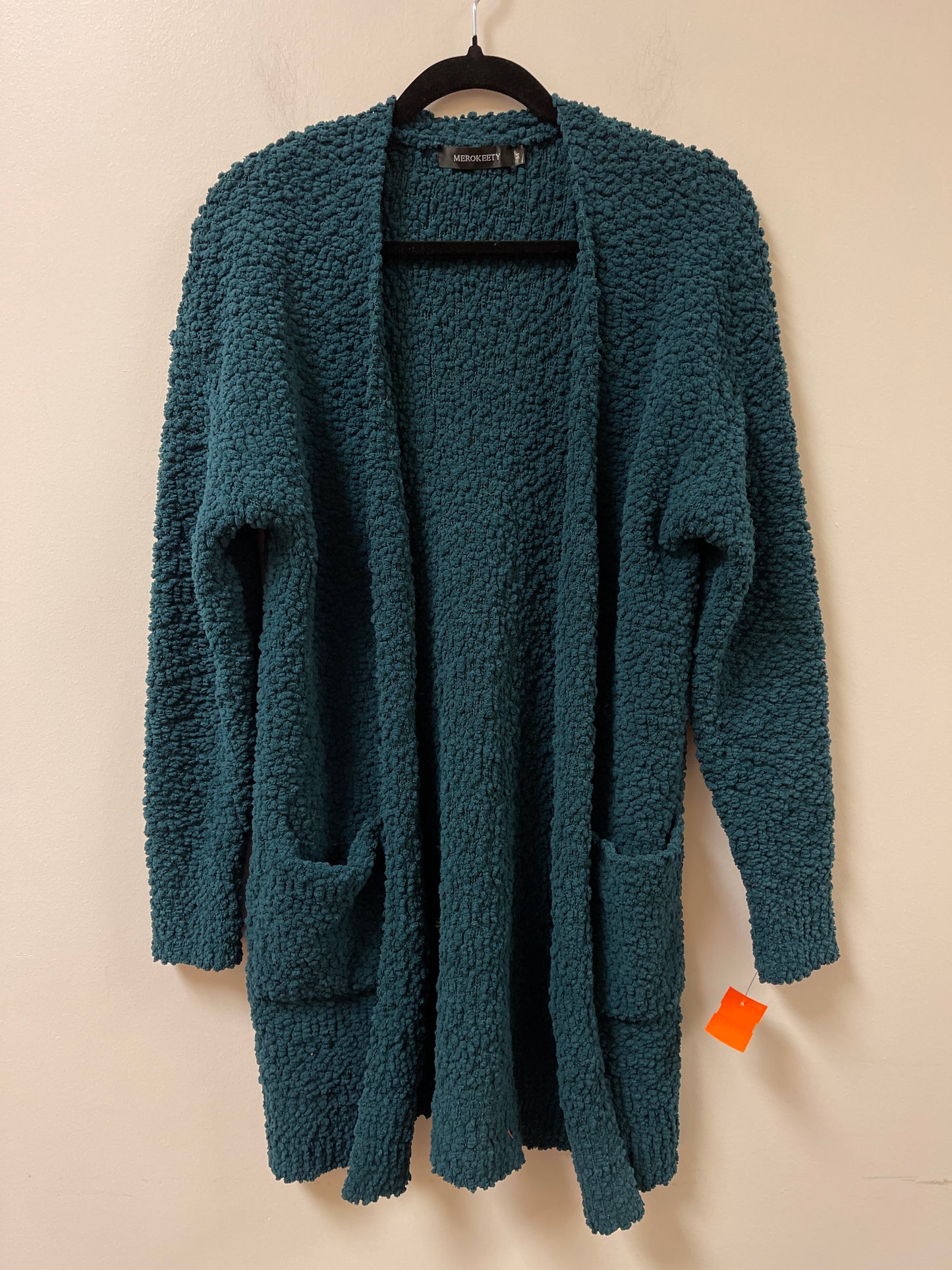 Sweater Cardigan By Clothes Mentor In Green, Size: M