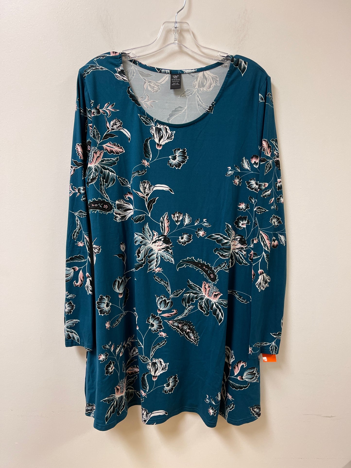 Tunic Long Sleeve By Clothes Mentor In Blue, Size: L