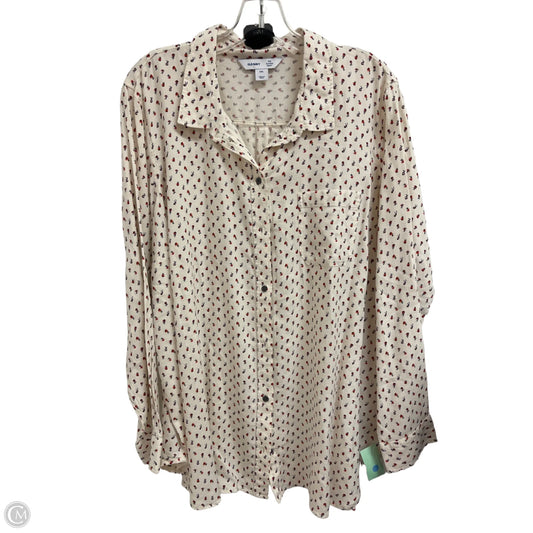 Blouse Long Sleeve By Old Navy In Floral Print, Size: 2x