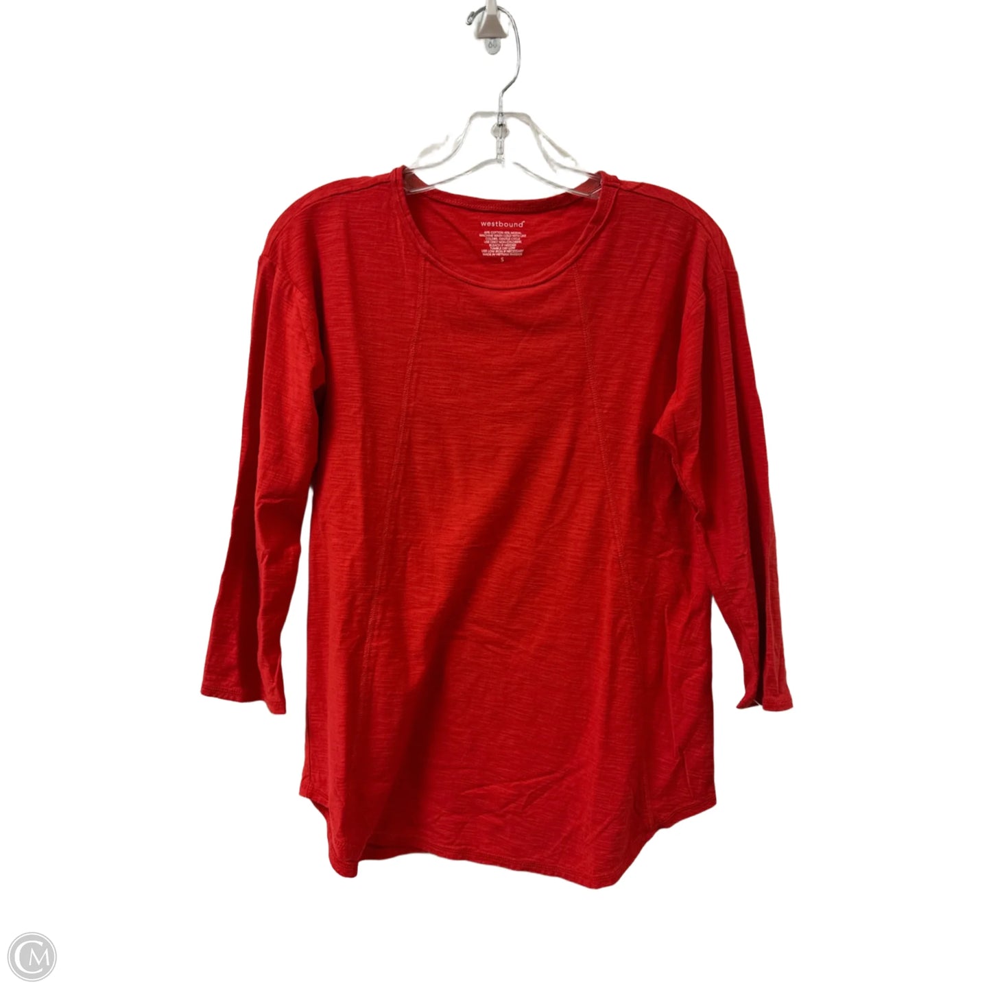 Top Long Sleeve By West Bound In Red, Size: S