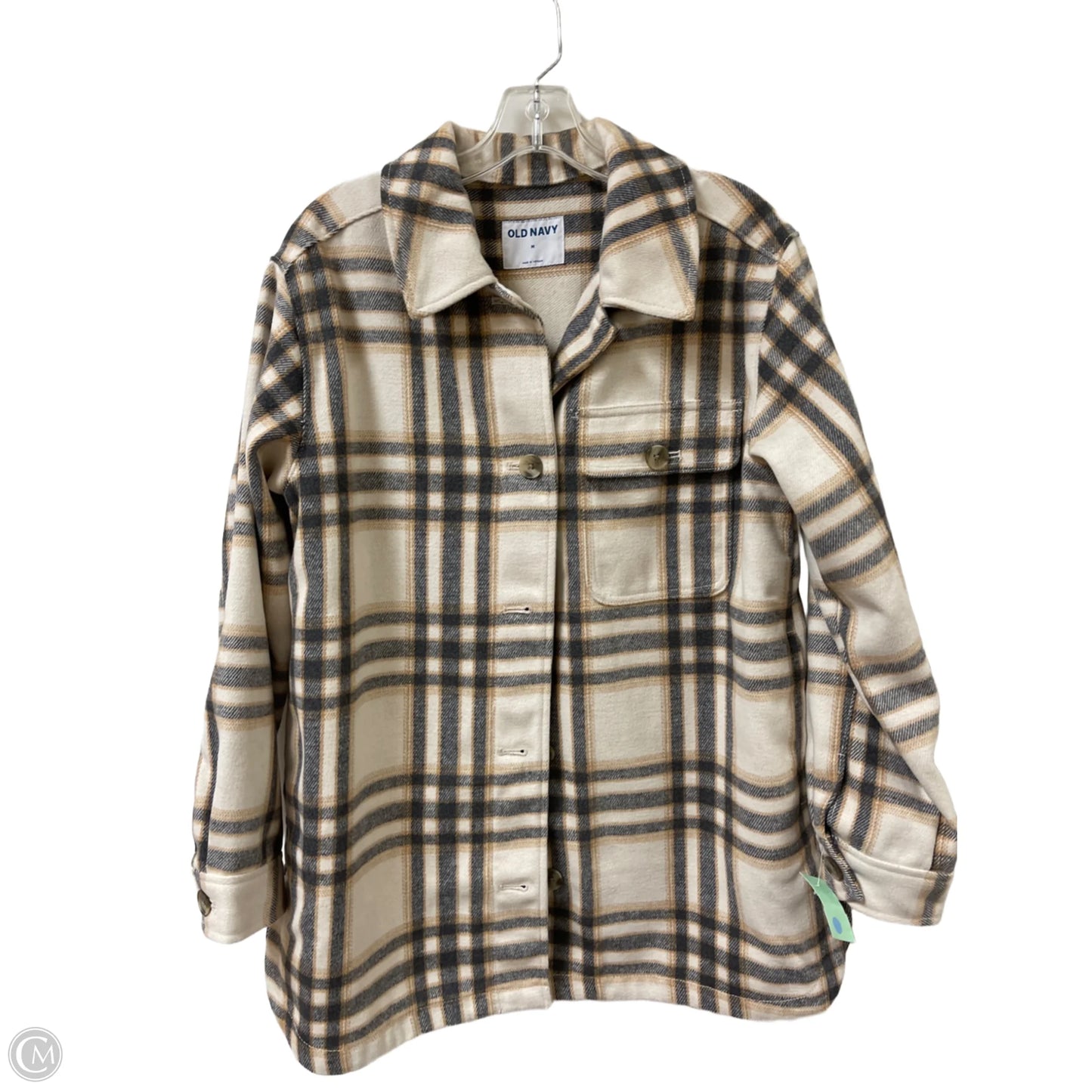 Jacket Shirt By Old Navy In Cream, Size: M