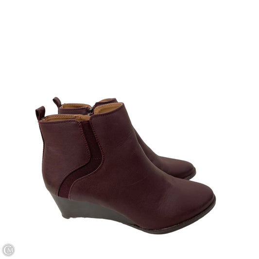 Boots Ankle Heels By Franco Sarto In Purple, Size: 8.5