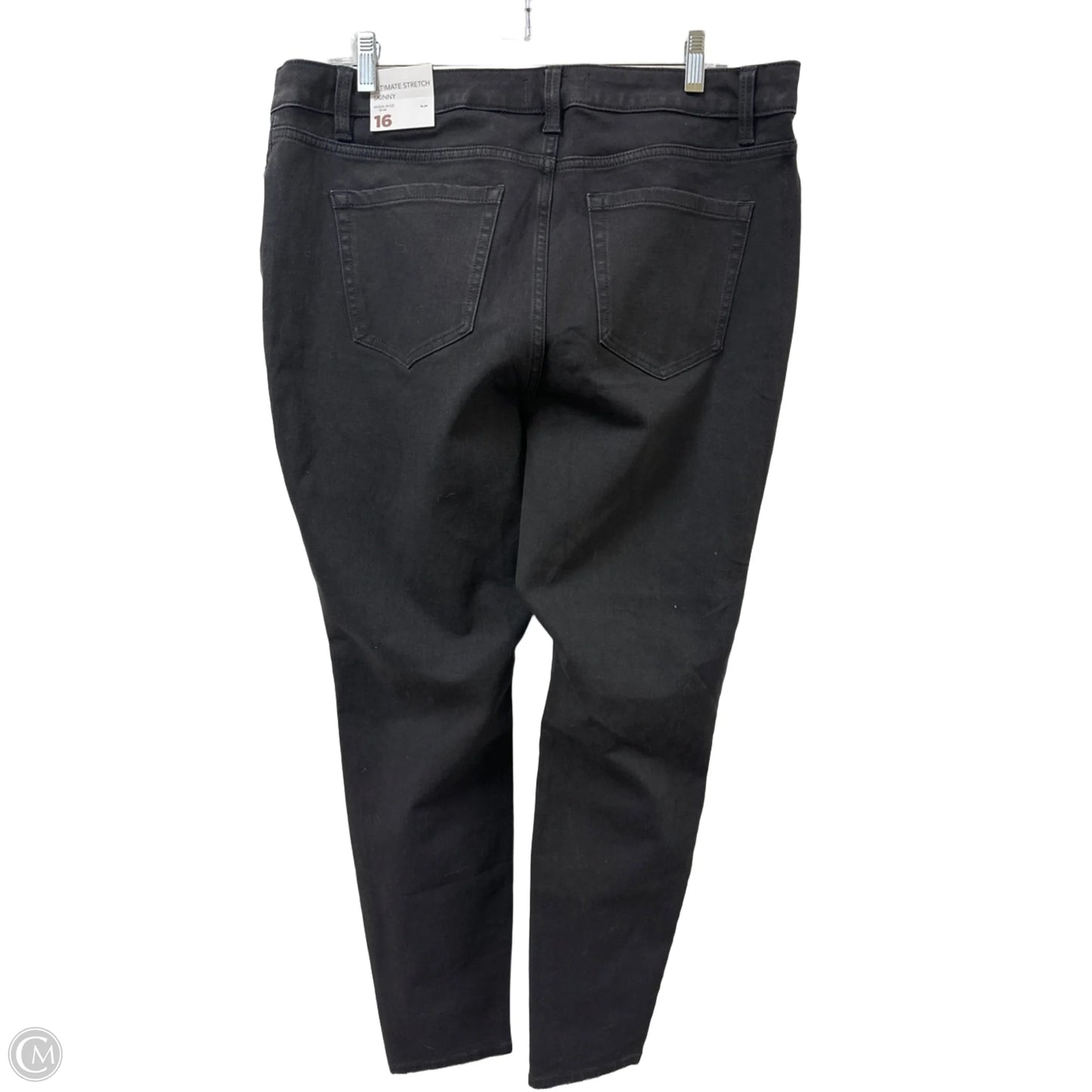 Jeans Skinny By Lane Bryant In Black Denim, Size: 16