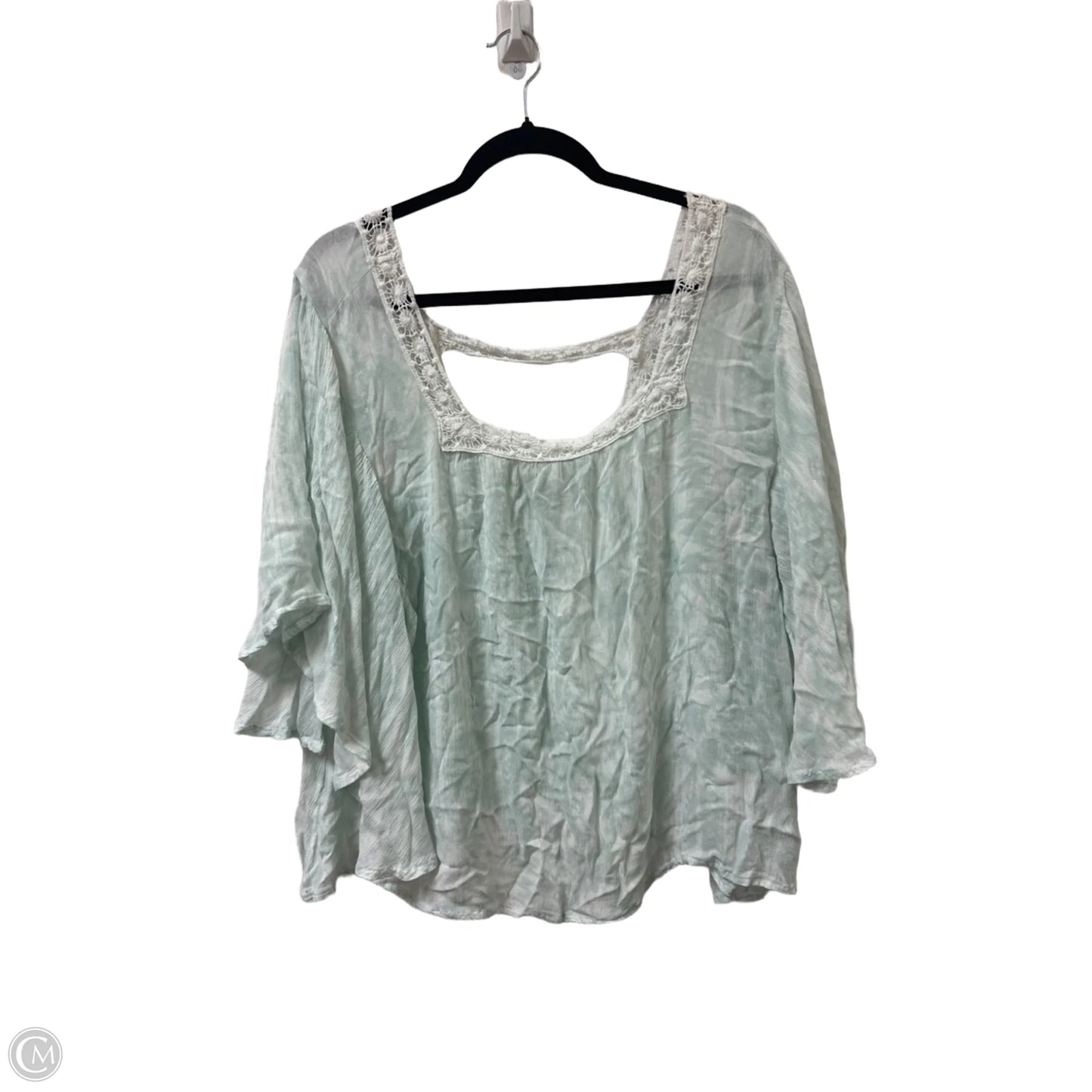 Top Short Sleeve By World Market In Blue, Size: L