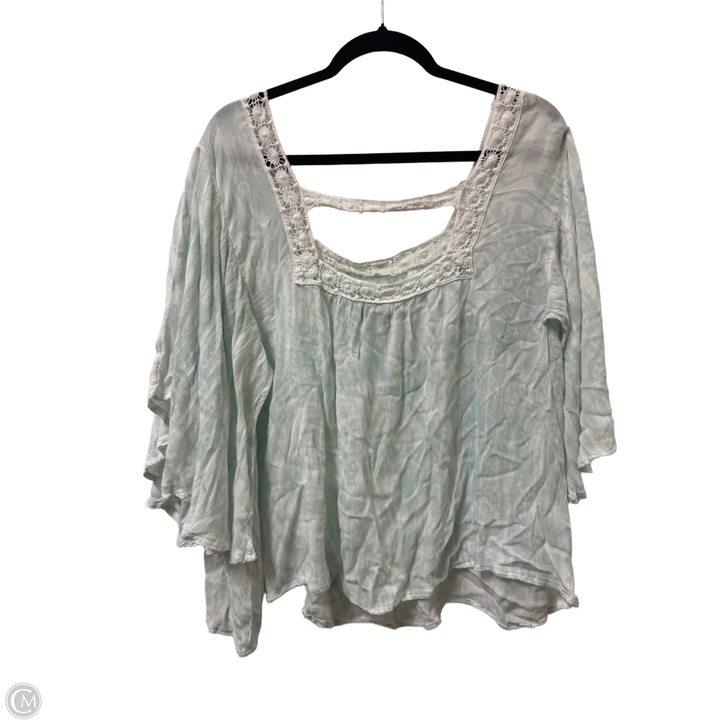 Top Short Sleeve By World Market In Blue, Size: L