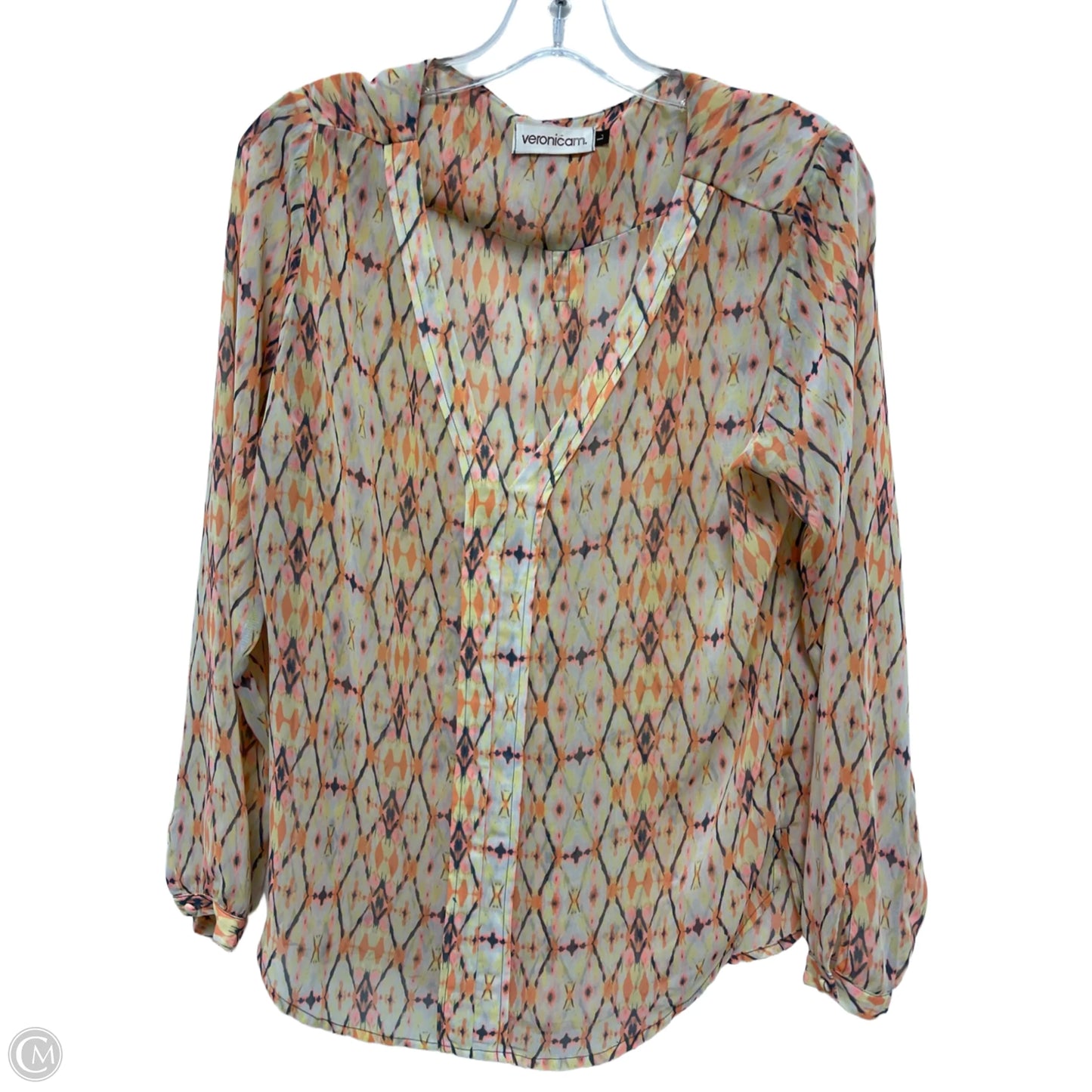 Top Long Sleeve By Veronica M In Multi-colored, Size: L