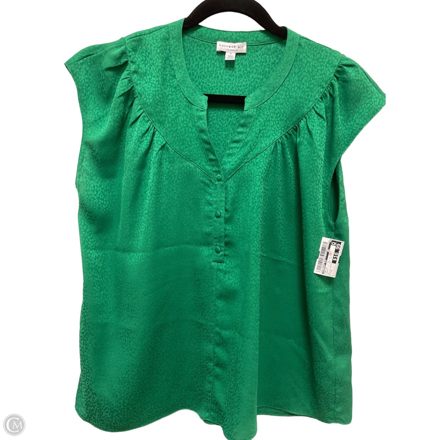 Top Short Sleeve By Current Air In Green, Size: S