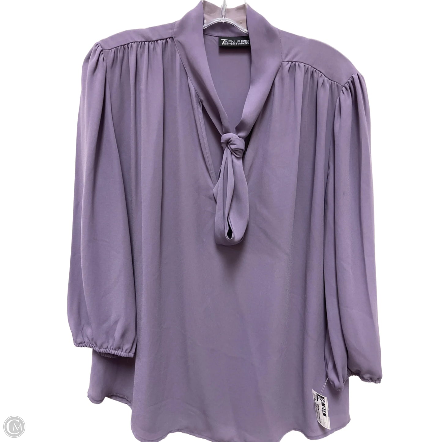 Top Long Sleeve By New York And Co In Purple, Size: L