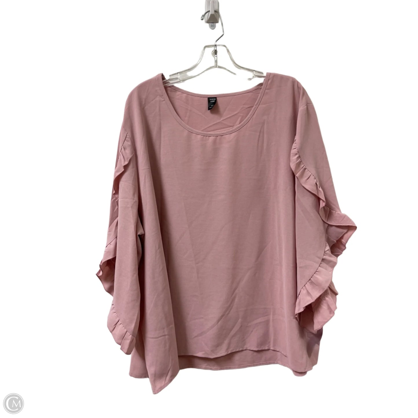 Top Long Sleeve By Shein In Pink, Size: 3x