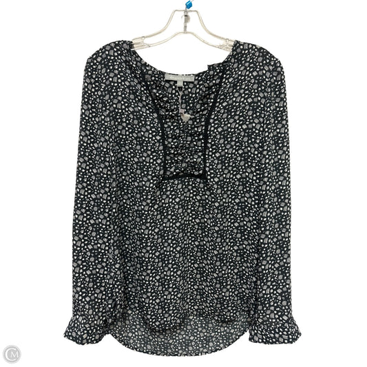 Top Long Sleeve By Daniel Rainn In Black & White, Size: Xs
