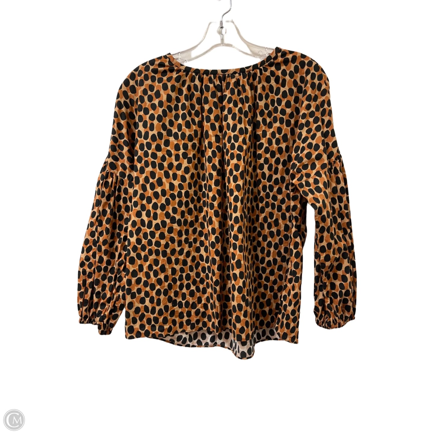 Top Long Sleeve Designer By Kate Spade In Animal Print, Size: L