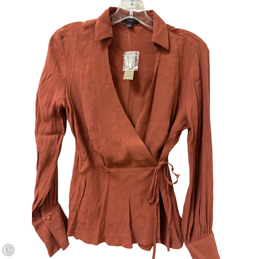 Top Long Sleeve By J. Crew In Brown, Size: Xs