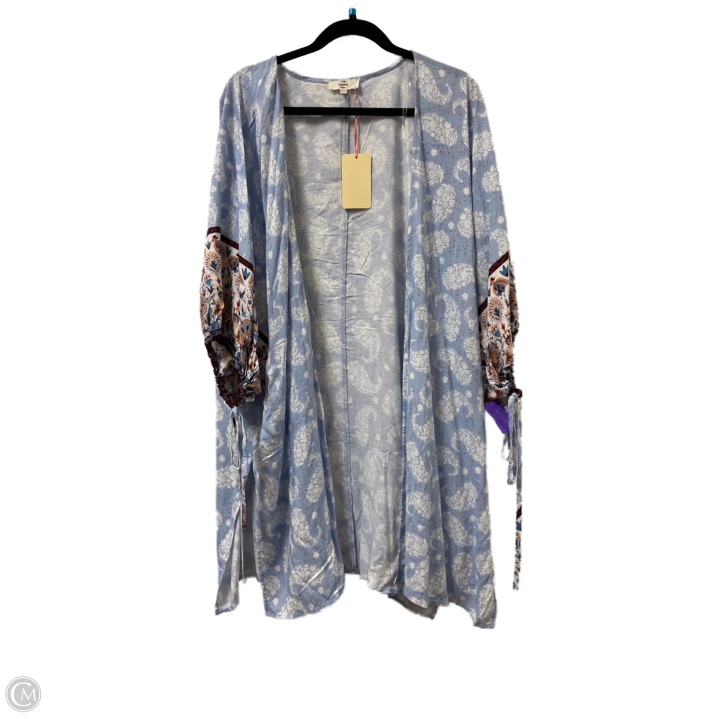 Kimono By Entro In Blue & White, Size: Osfm