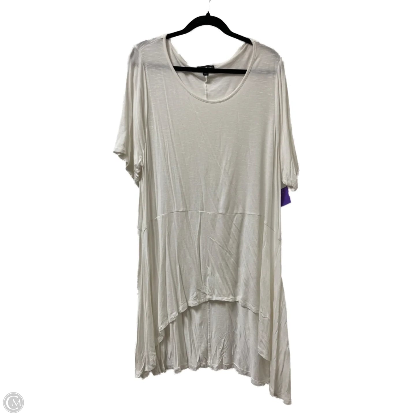 Top Short Sleeve By Lane Bryant In White, Size: 2x