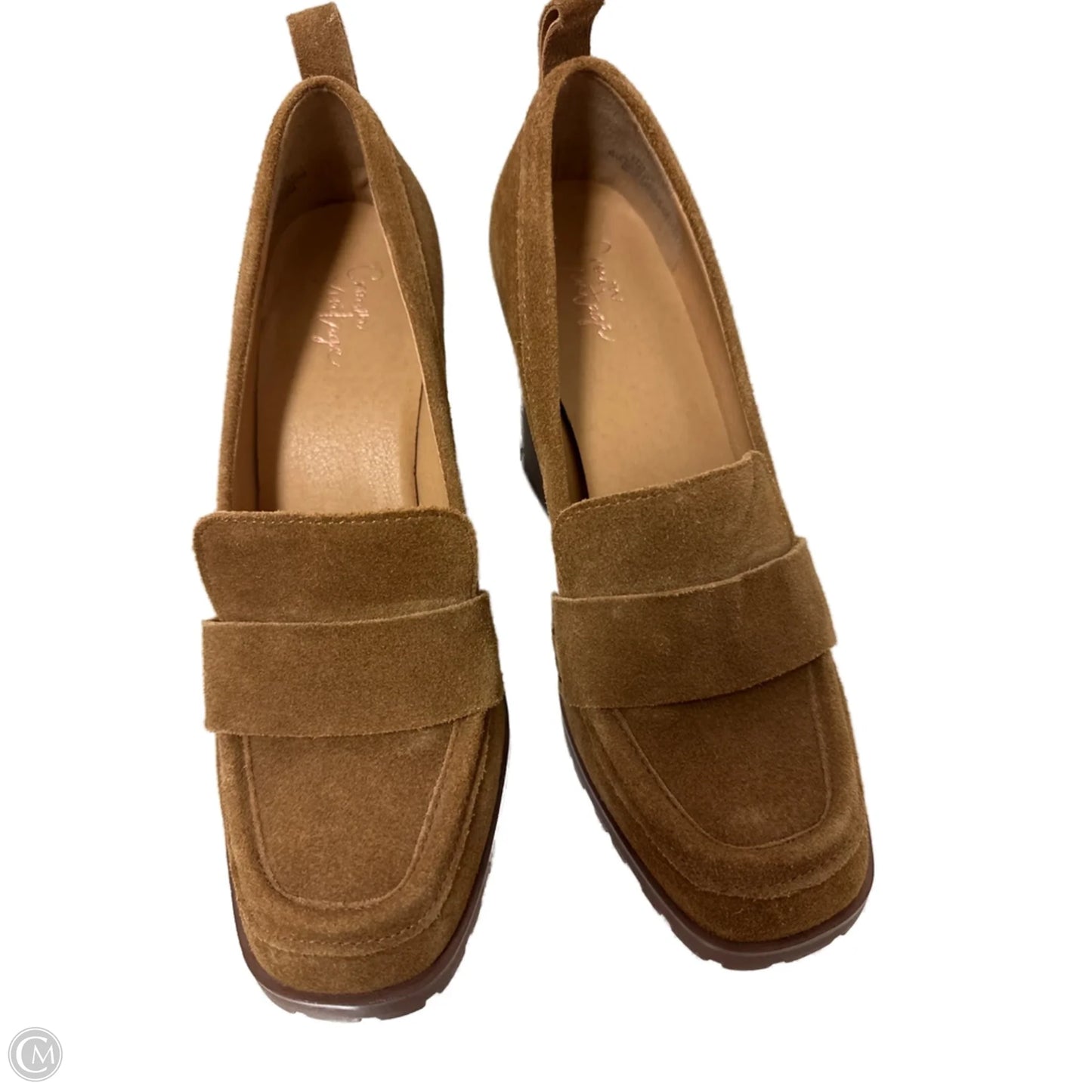 Shoes Heels Block By Crown Vintage In Brown, Size: 8