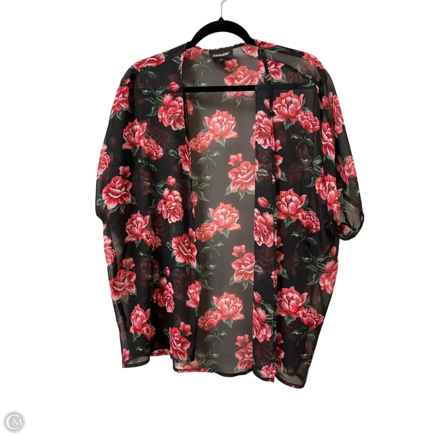 Kimono By Joe Boxer In Black & Red, Size: S