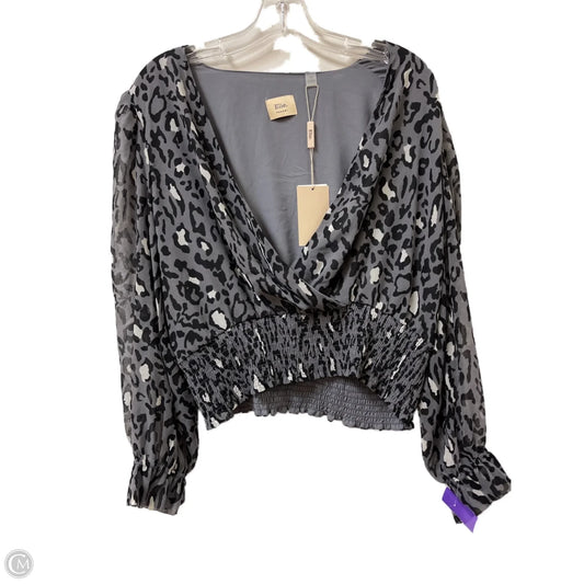 Top Long Sleeve By Elie Tahari In Animal Print, Size: L