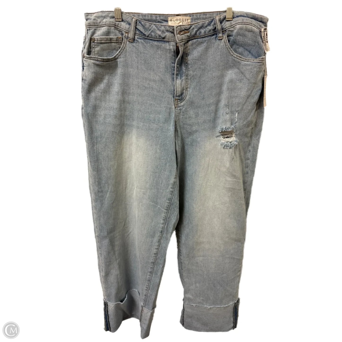 Jeans Wide Leg By Eloquii In Blue Denim, Size: 16