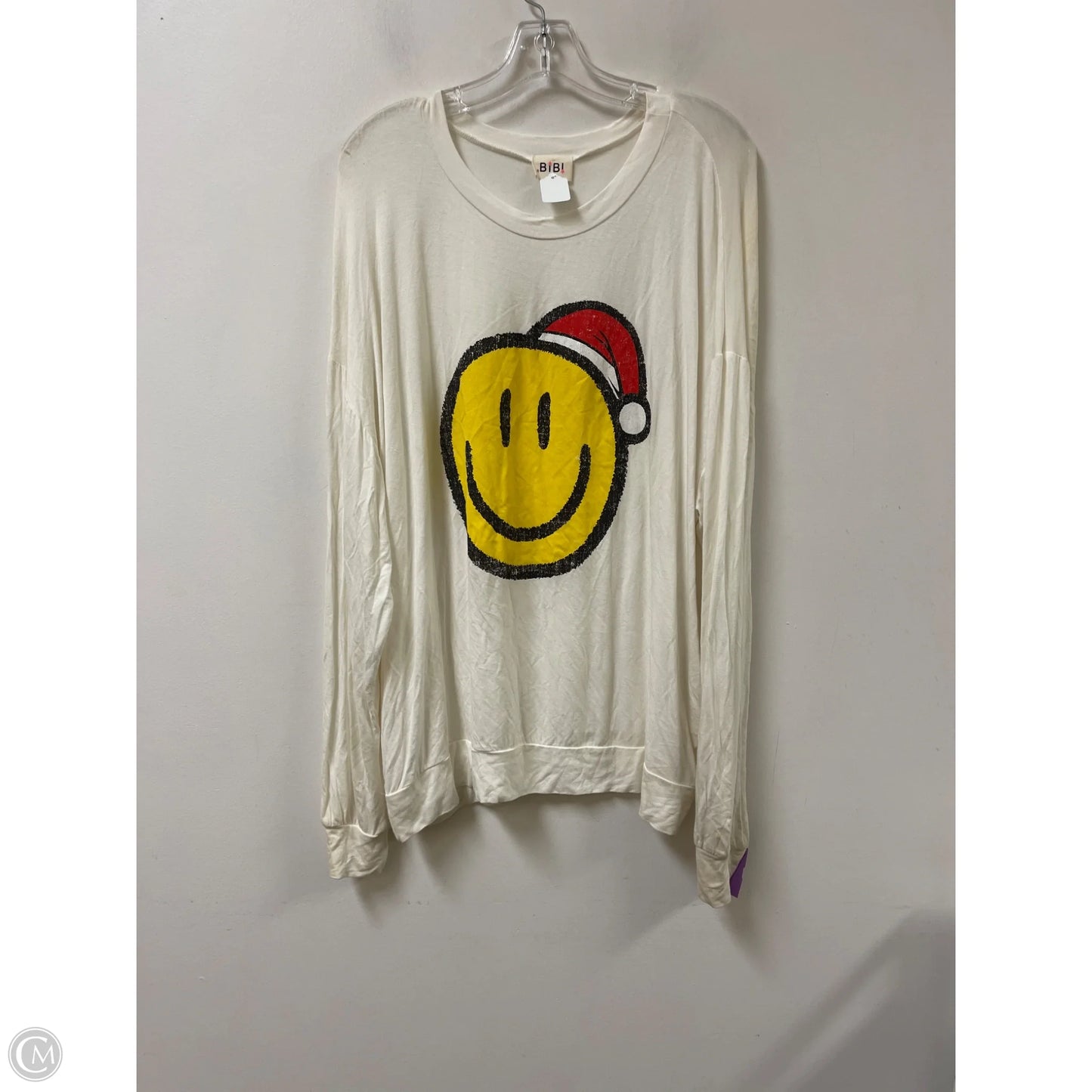 Top Long Sleeve By Bibi In White, Size: Xl