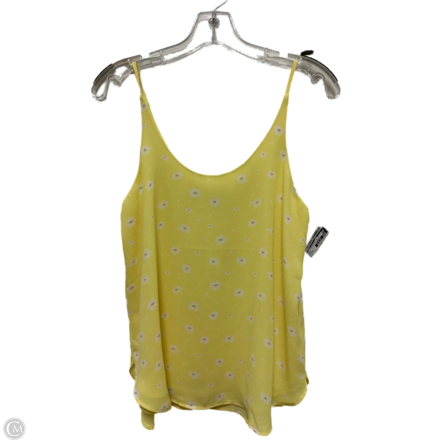 Top Sleeveless By Loft In White & Yellow, Size: Xs