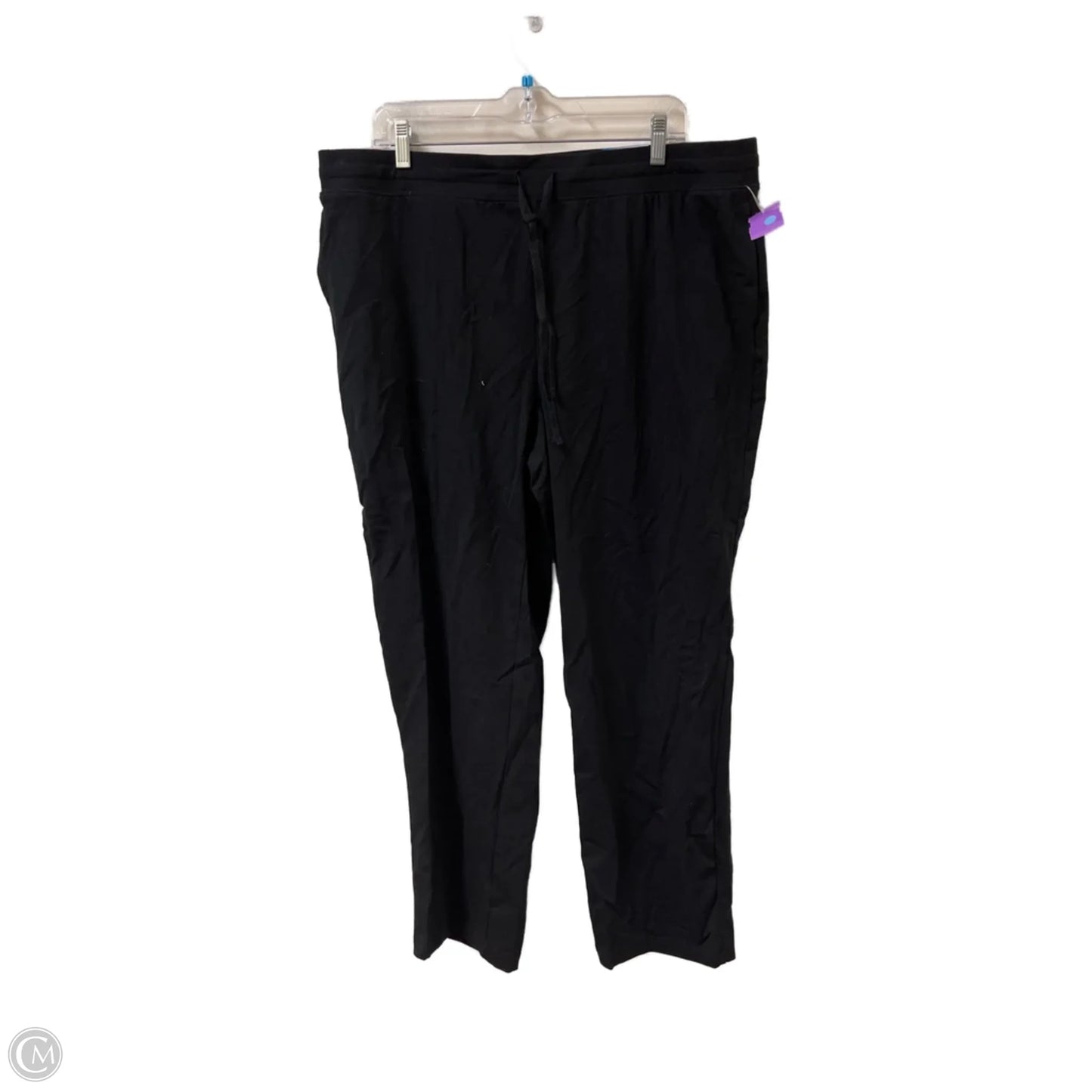 Athletic Pants By Karen Scott In Black, Size: Xl