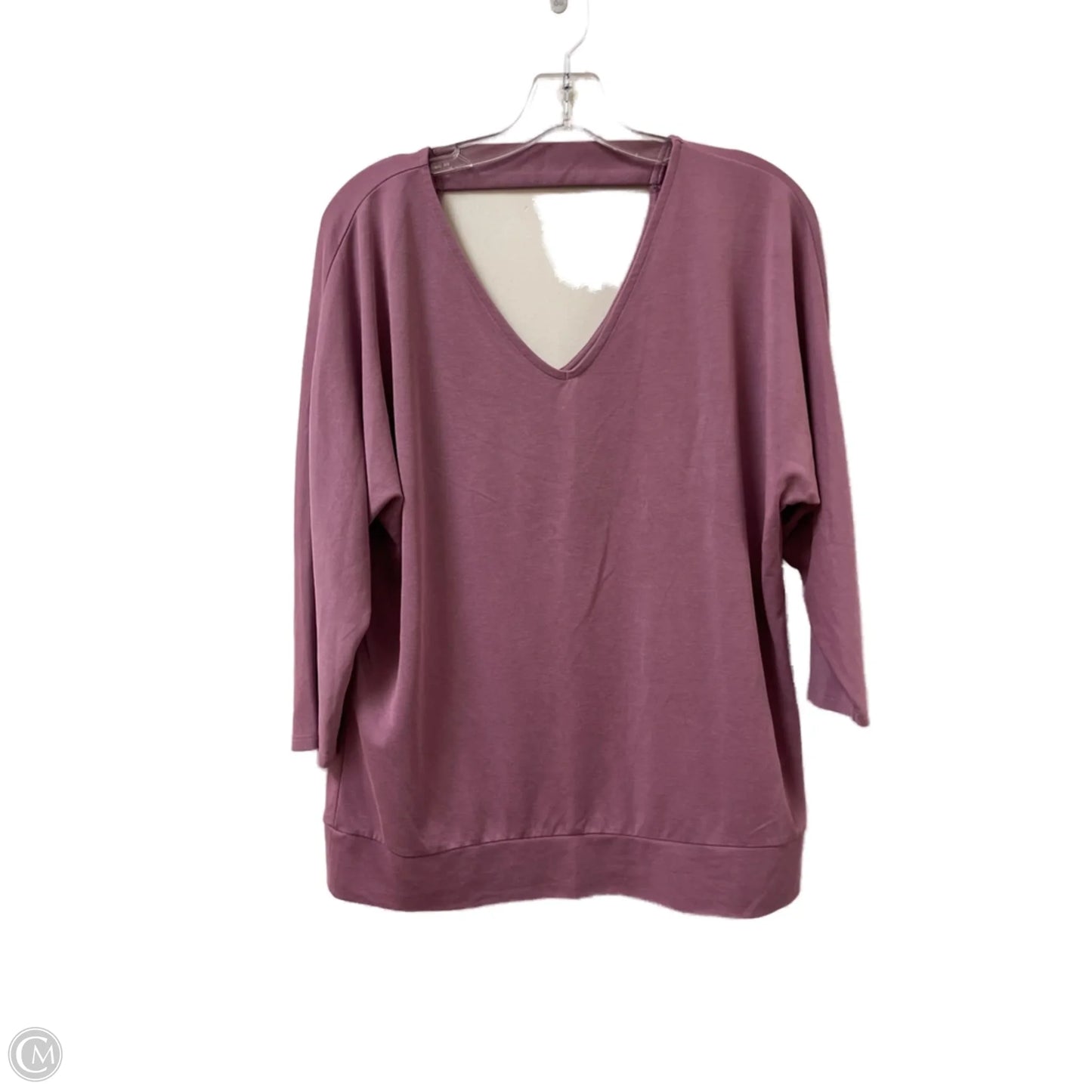 Top Long Sleeve By Tahari By Arthur Levine In Purple, Size: M
