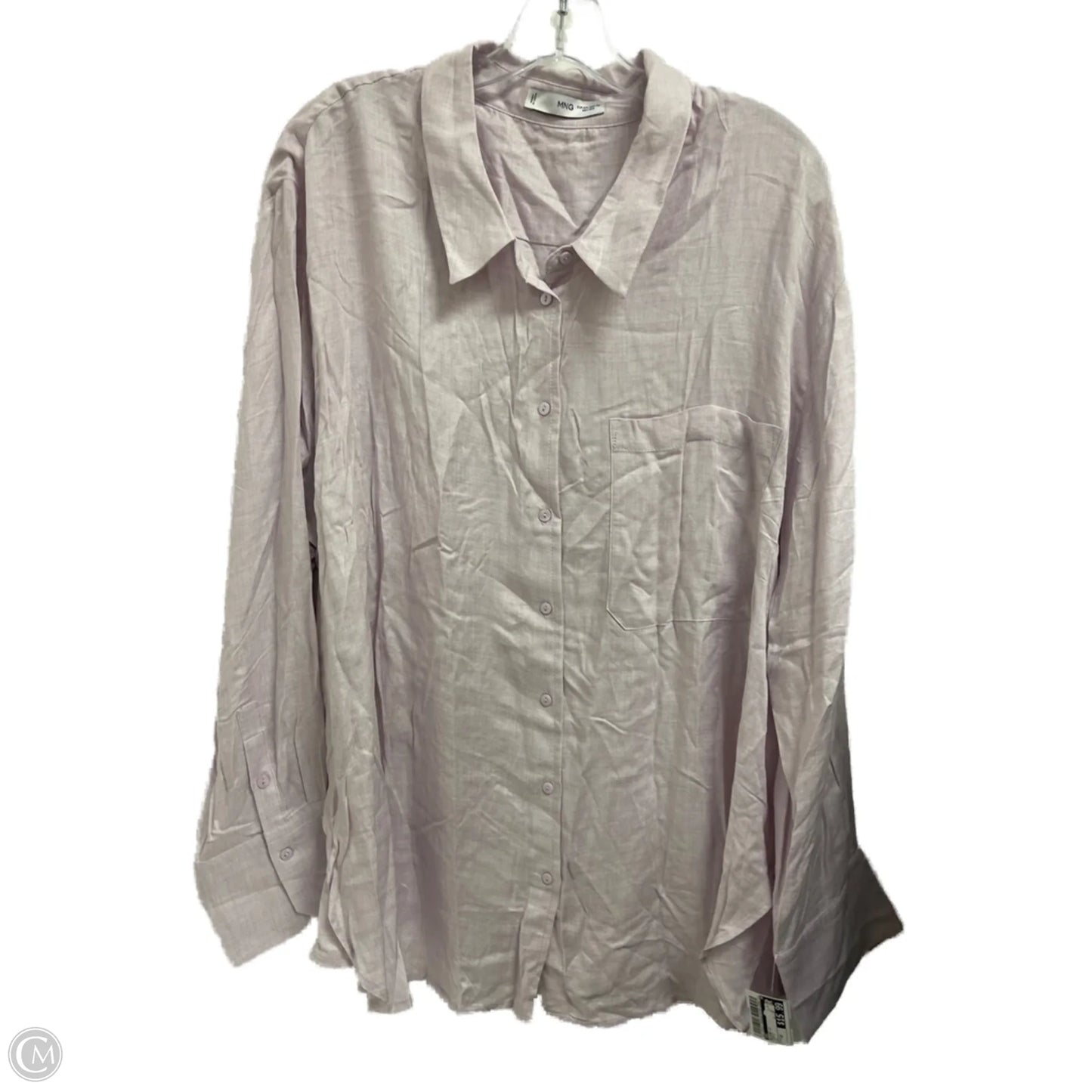 Blouse Long Sleeve By Mng In Purple, Size: 2x