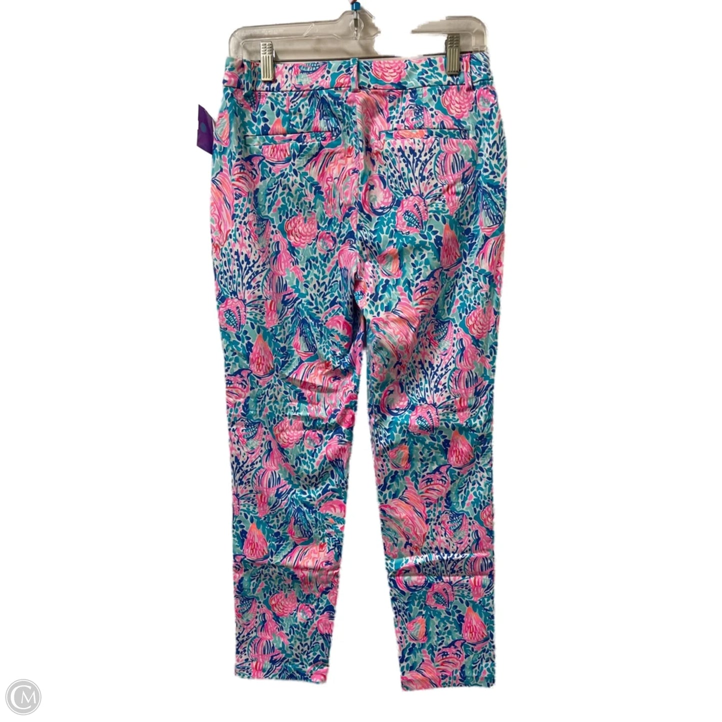 Pants Designer By Lilly Pulitzer In Blue & Pink, Size: 4