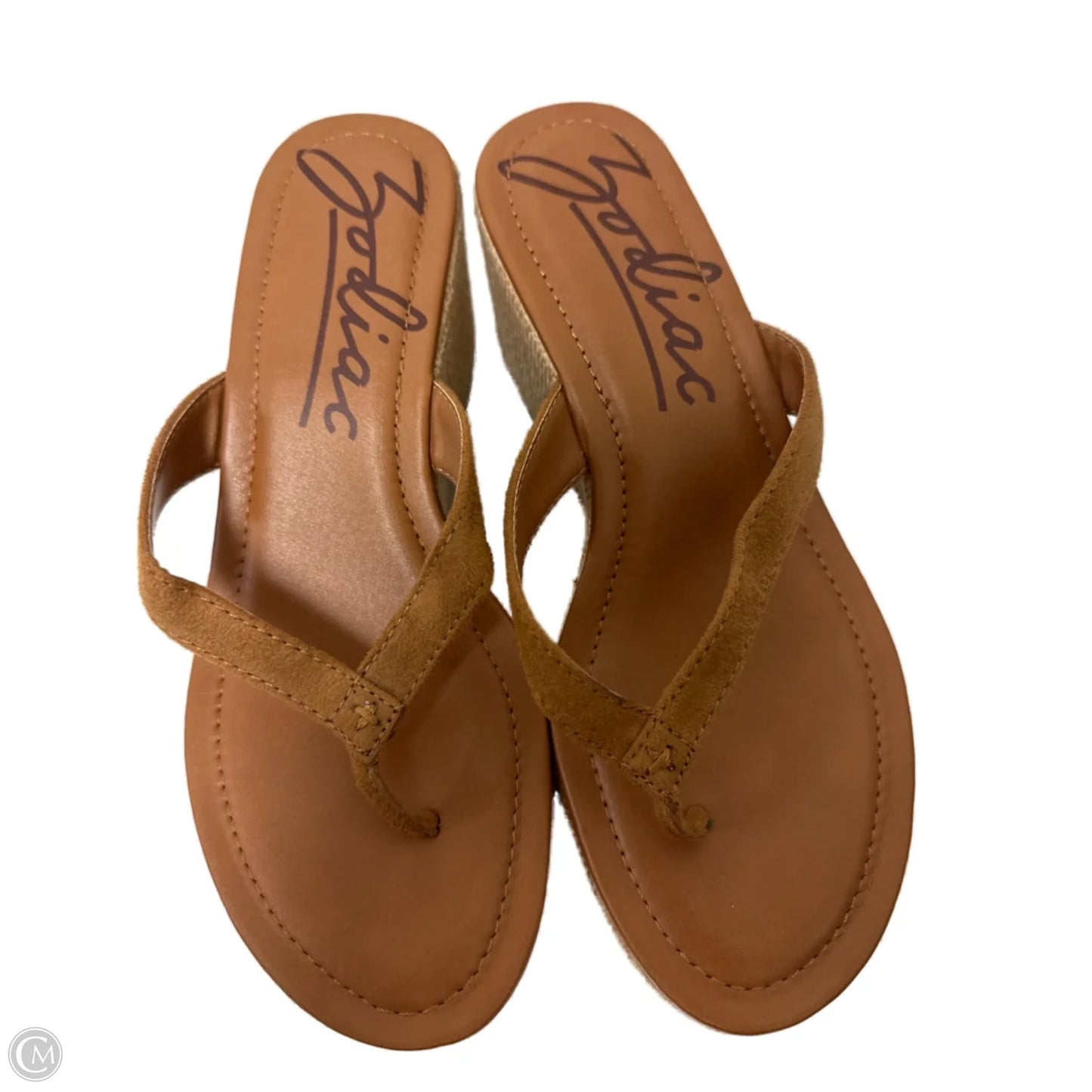 Sandals Heels Wedge By Clothes Mentor In Brown, Size: 9