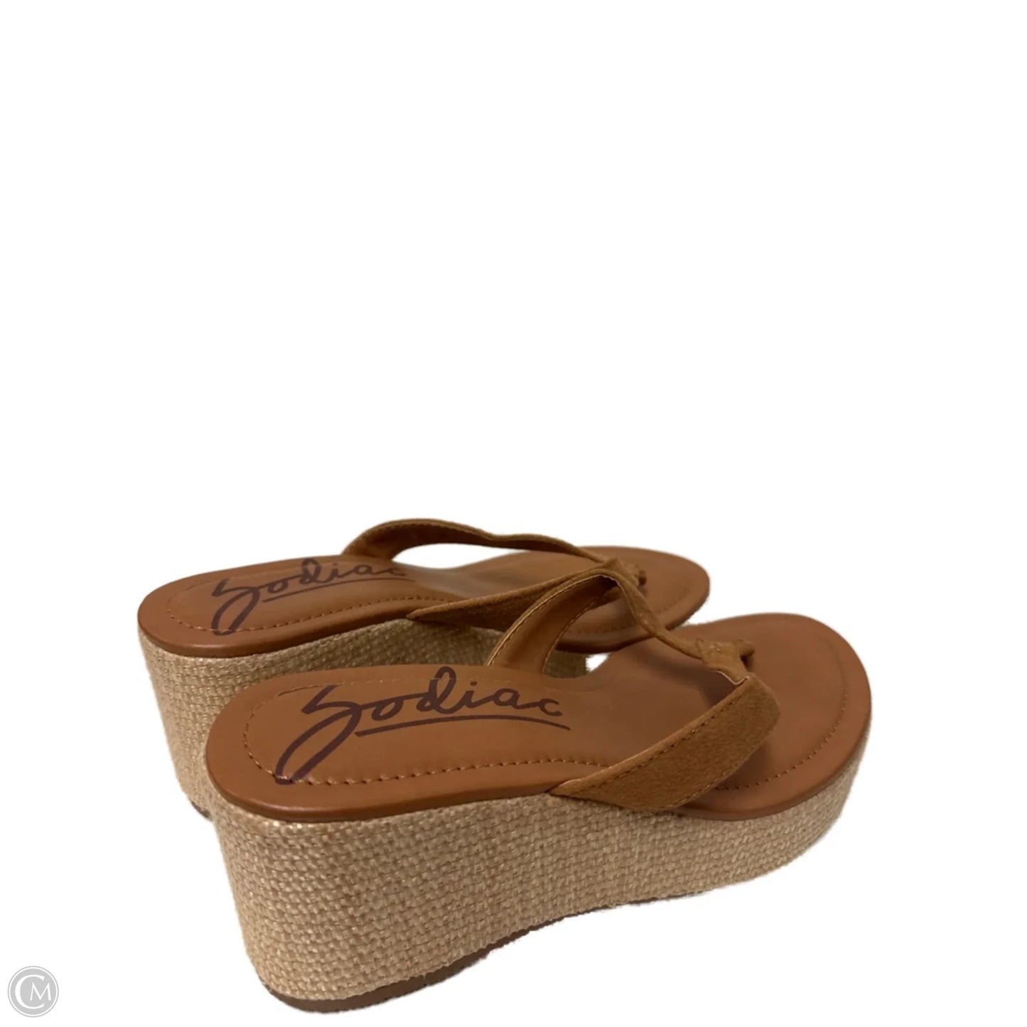 Sandals Heels Wedge By Clothes Mentor In Brown, Size: 9